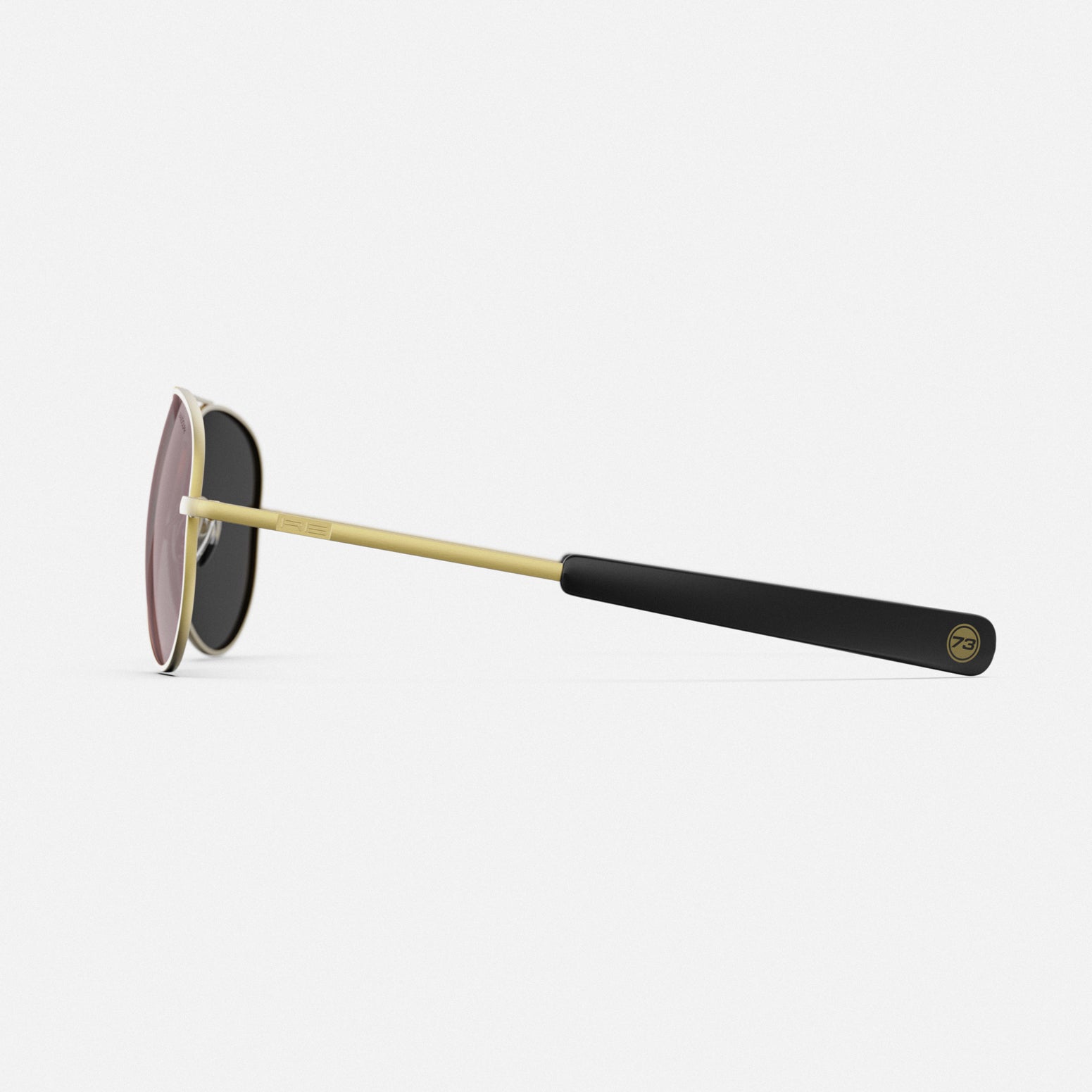Randolph Concorde 23k Satin Gold occhiali da sole grigi