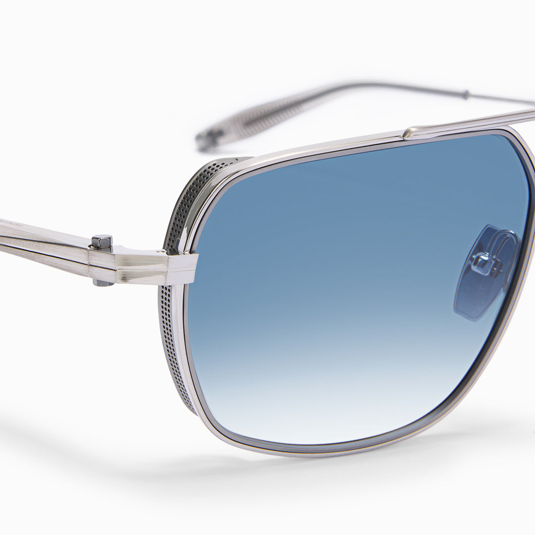 Akoni Horizon Pathfinder occhiali sole argento spazzolato