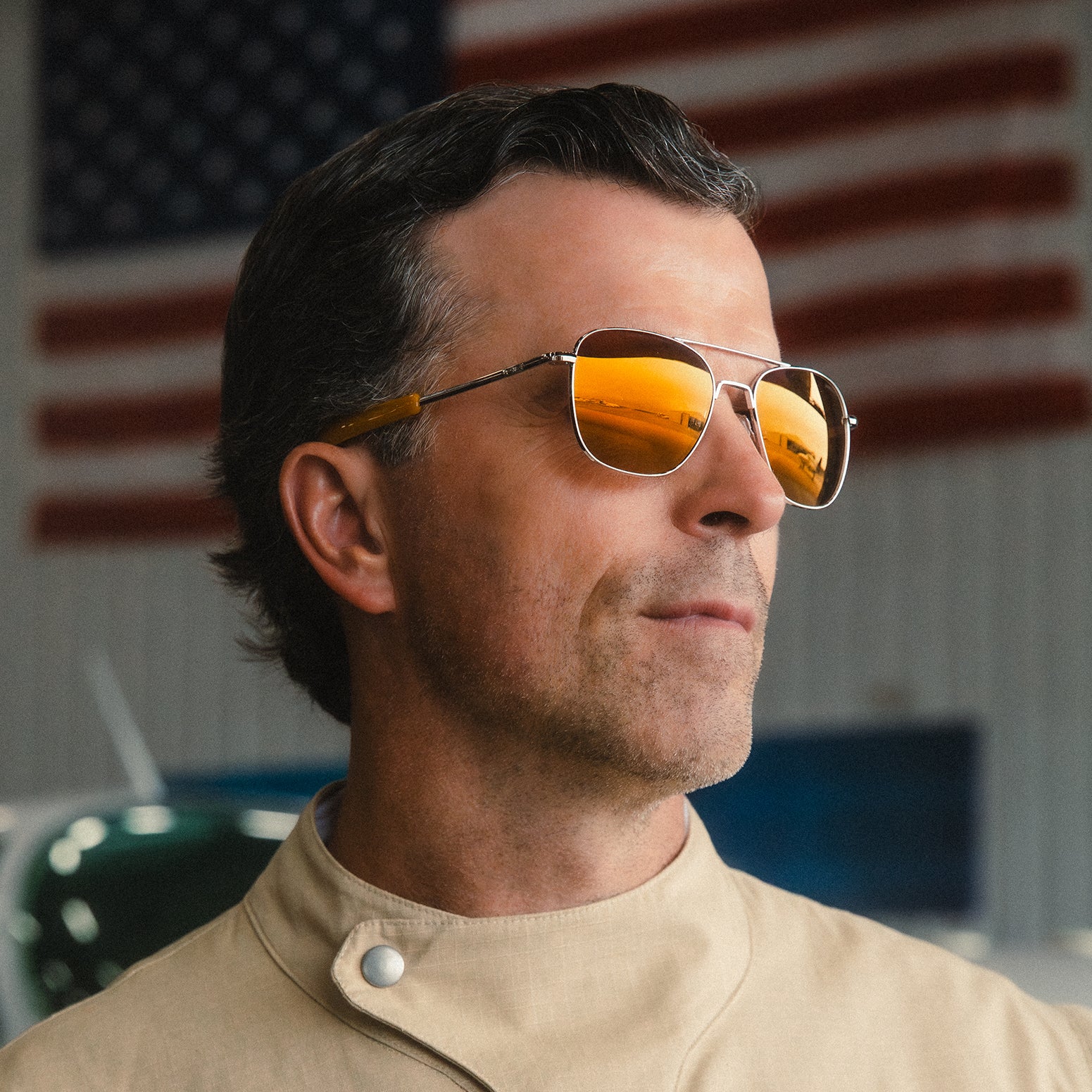 Randolph Amelia Runway Aviator occhiali sole polarizzati