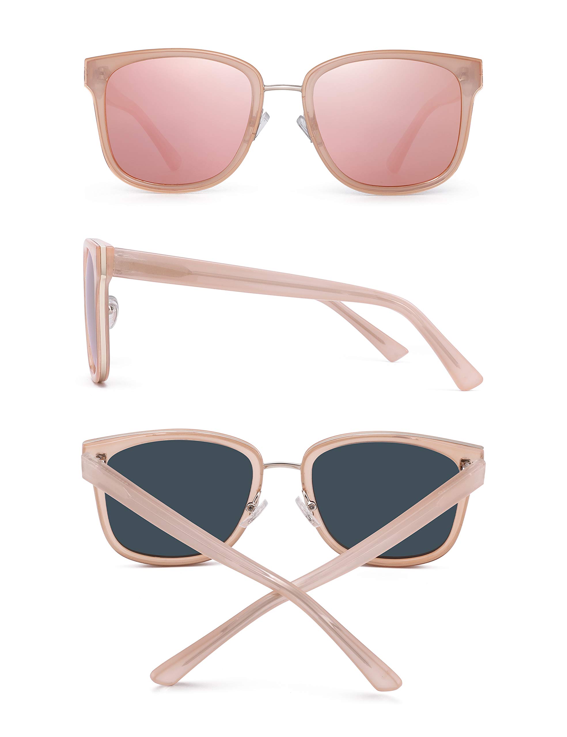 Glindar occhiali da sole quadrati donna vintage polarizzati