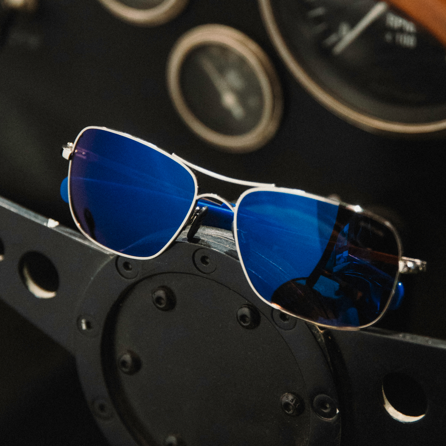 Randolph Shelby Archer Gunmetal occhiali da sole blu