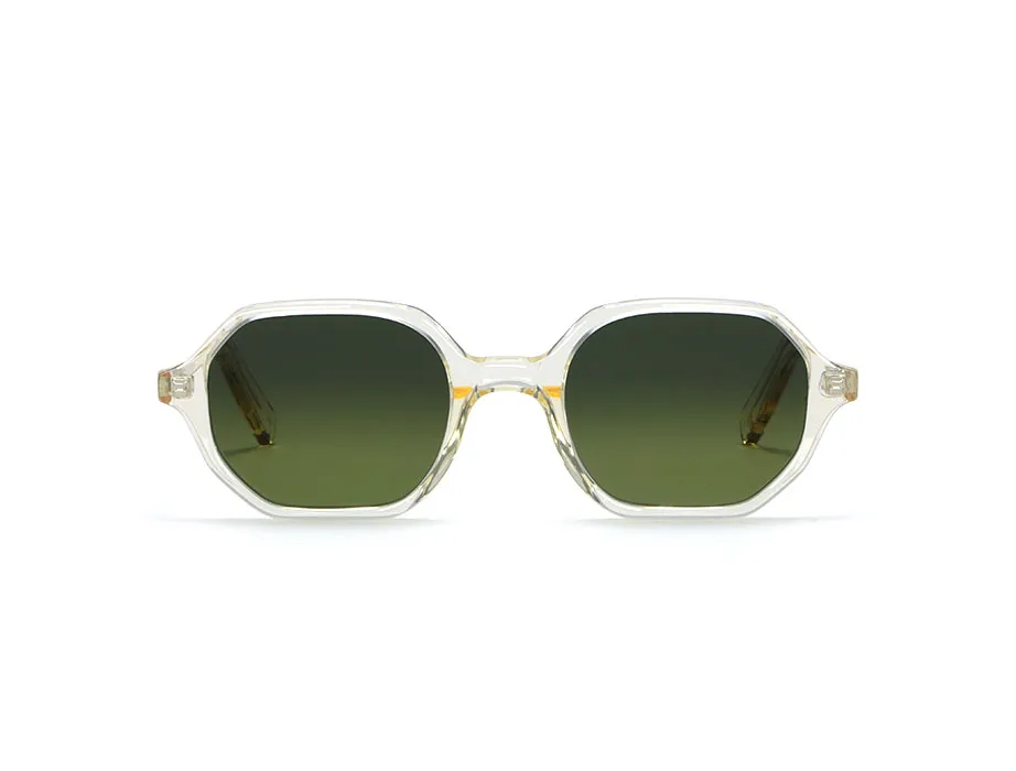 L.G.R Zanzibar occhiali da sole champagne lente verde