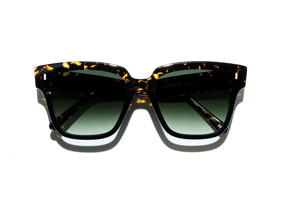 L.G.R Dakhla occhiali da sole nero havana lente verde