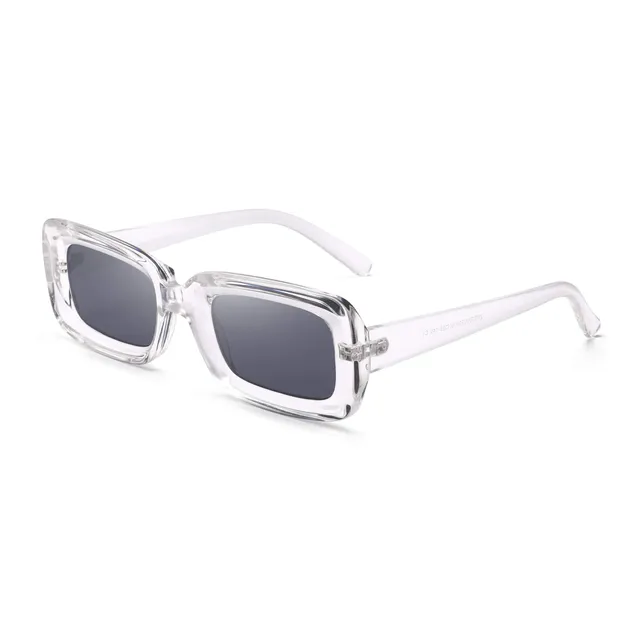 Glindar Rettangolari occhiali da sole donna UV400 neri