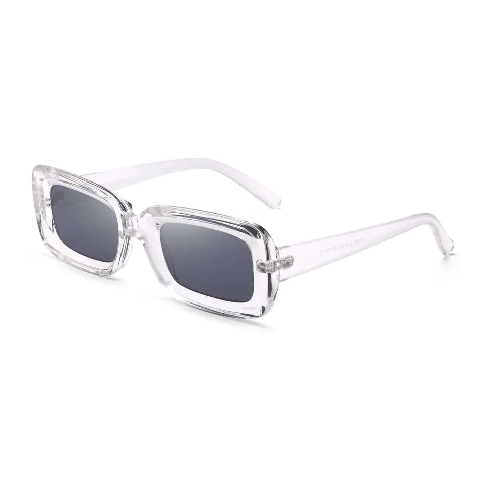 Glindar Rettangolari occhiali da sole donna UV400 neri