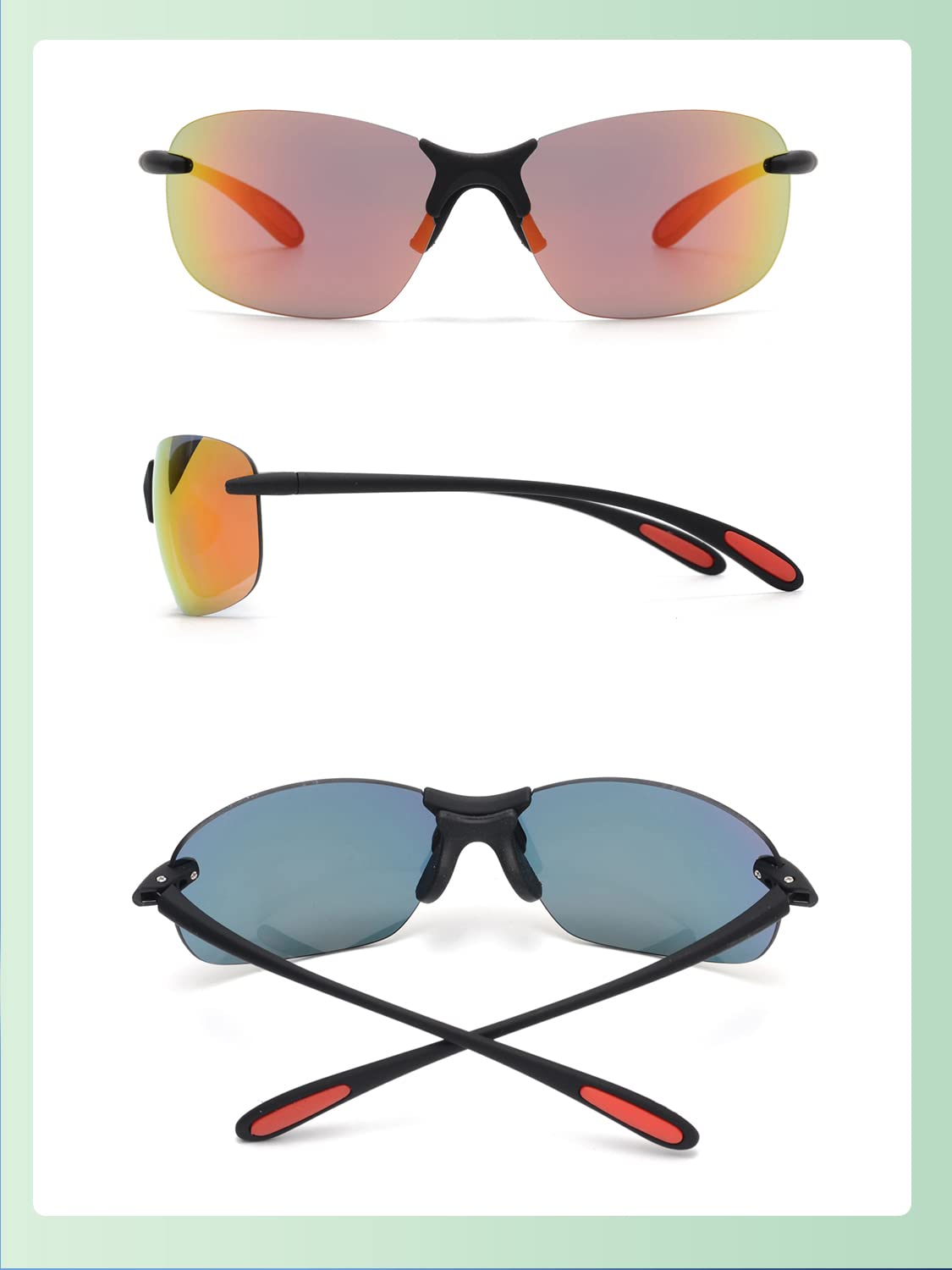 Glindar TR90 Pilot occhiali da sole sportivi uomo donna