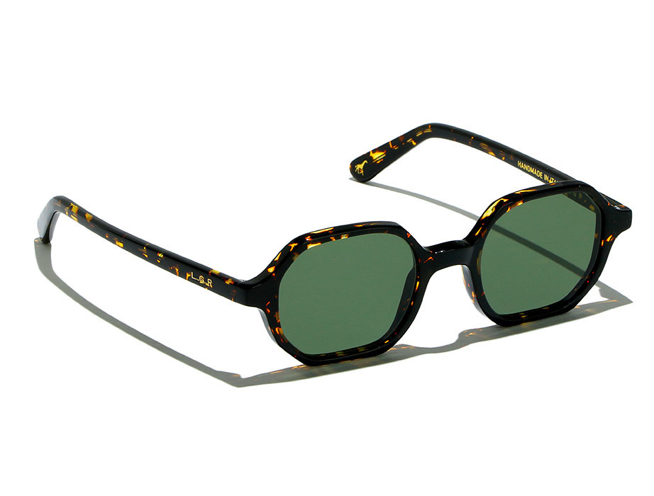 L.G.R Zanzibar Occhiali da Sole Havana Scuro Verde
