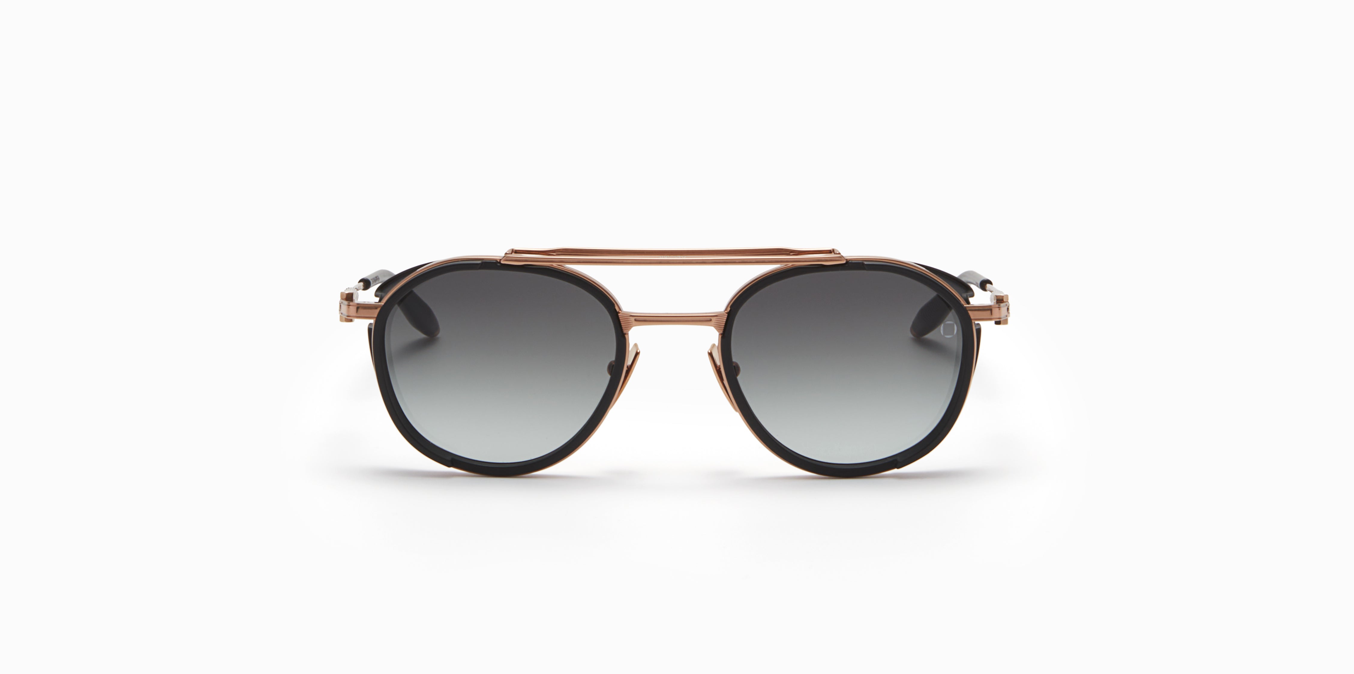 Akoni Horizon Skymapper occhiali da sole Rose Gold rotondi