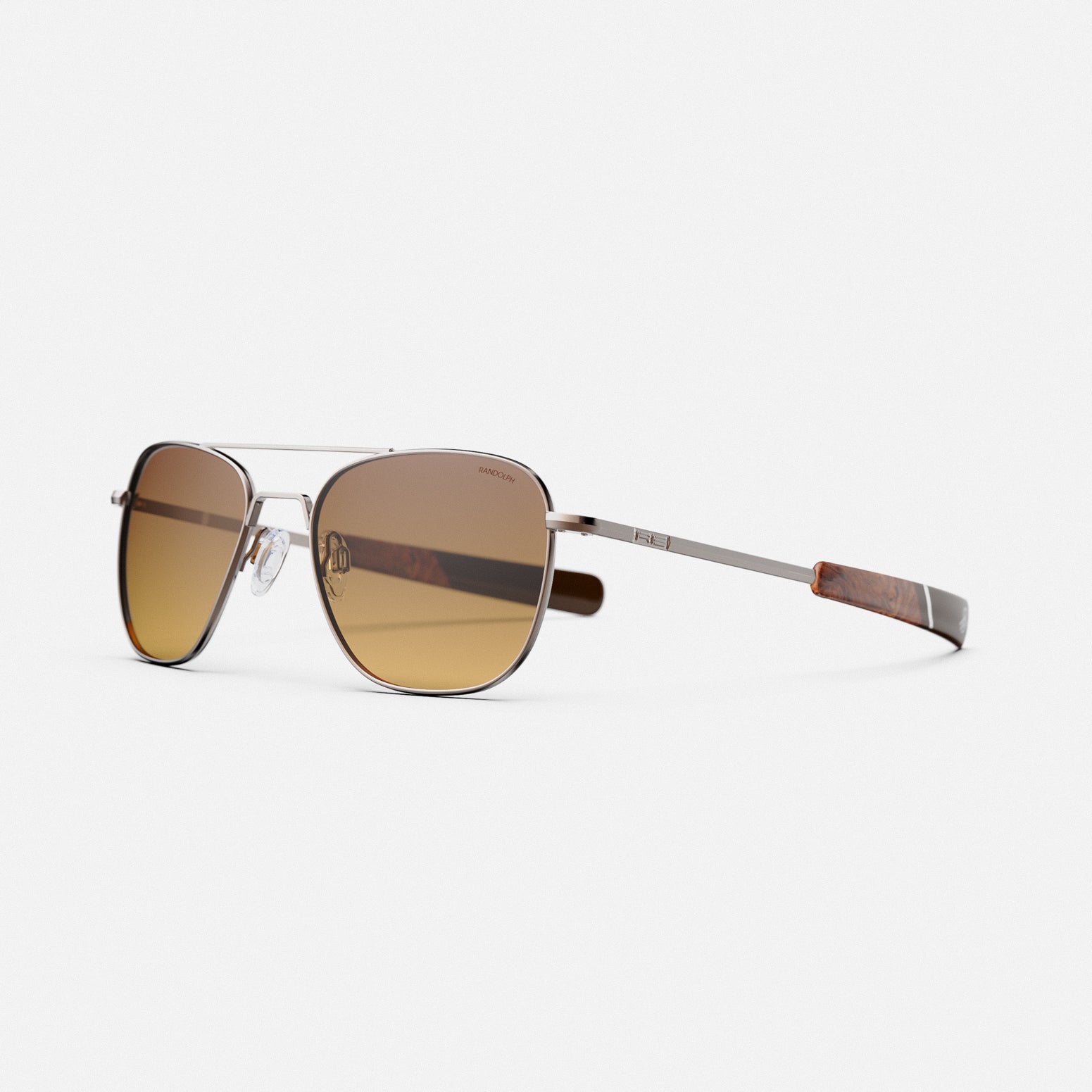 Randolph Aviator Chocolate Gold Cape Sand occhiali da sole 55mm