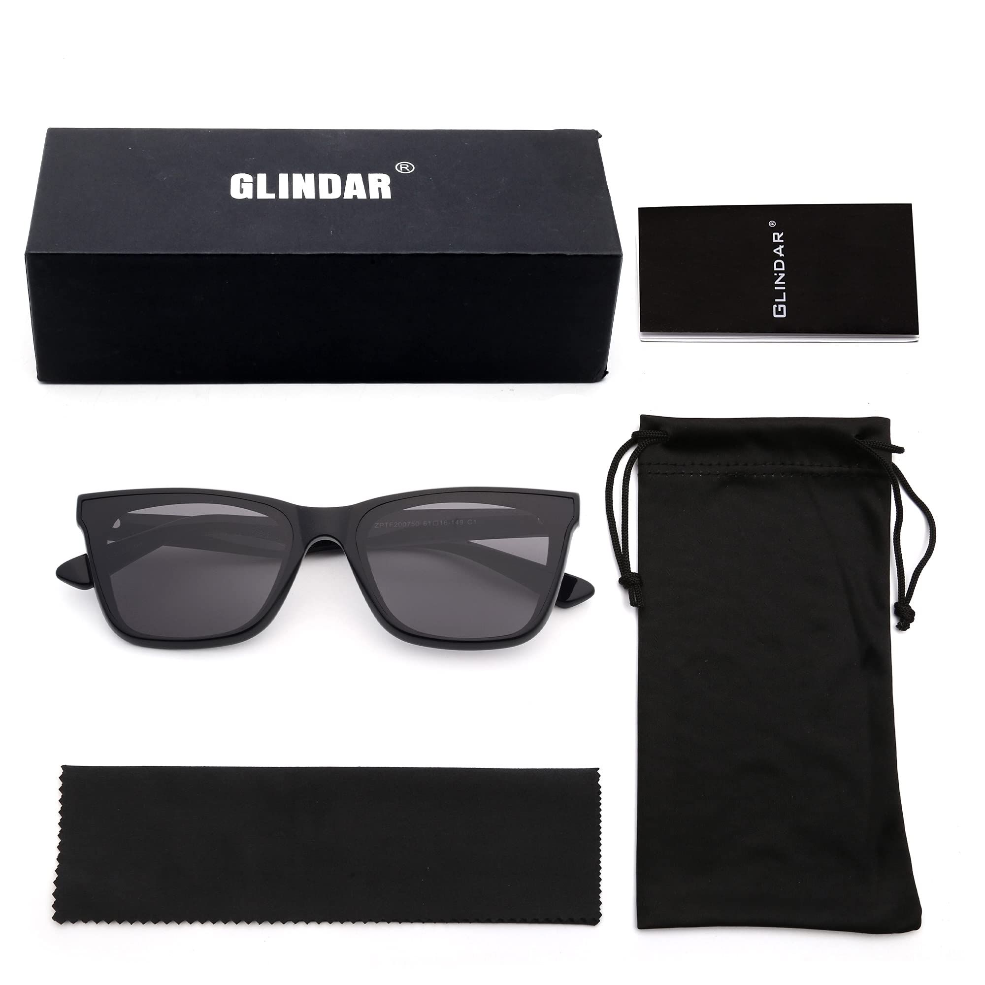 Glindar Quadrati Vintage occhiali sole acetato donna