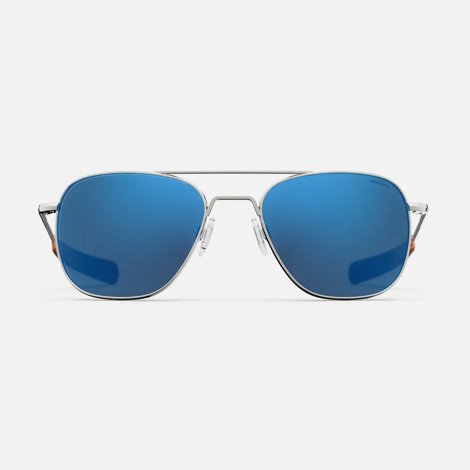Randolph Aviator Gunmetal Atlantic Blue occhiali sole graduati 55mm
