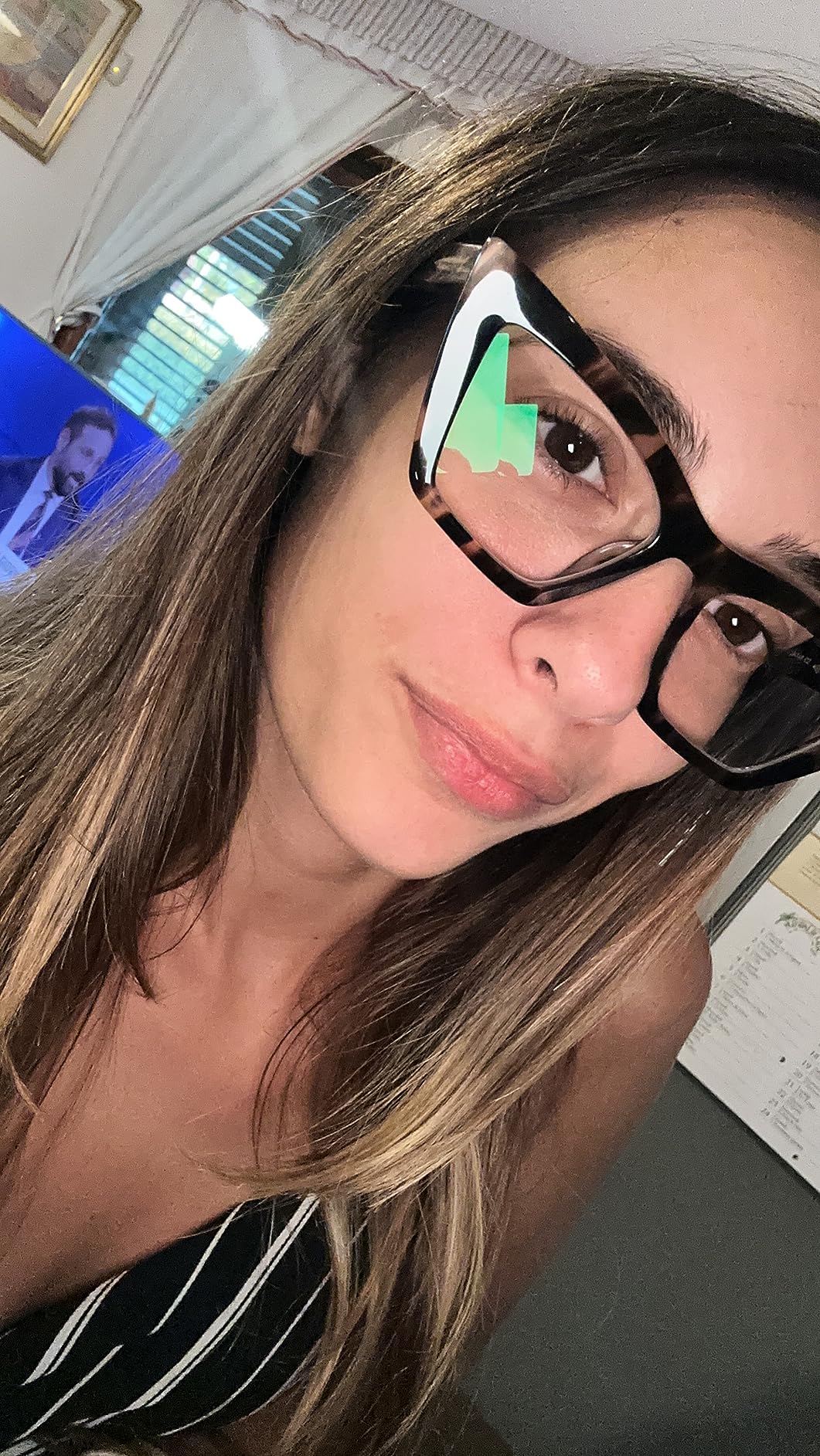 Glindar occhiali luce blu cat eye neri in acetato