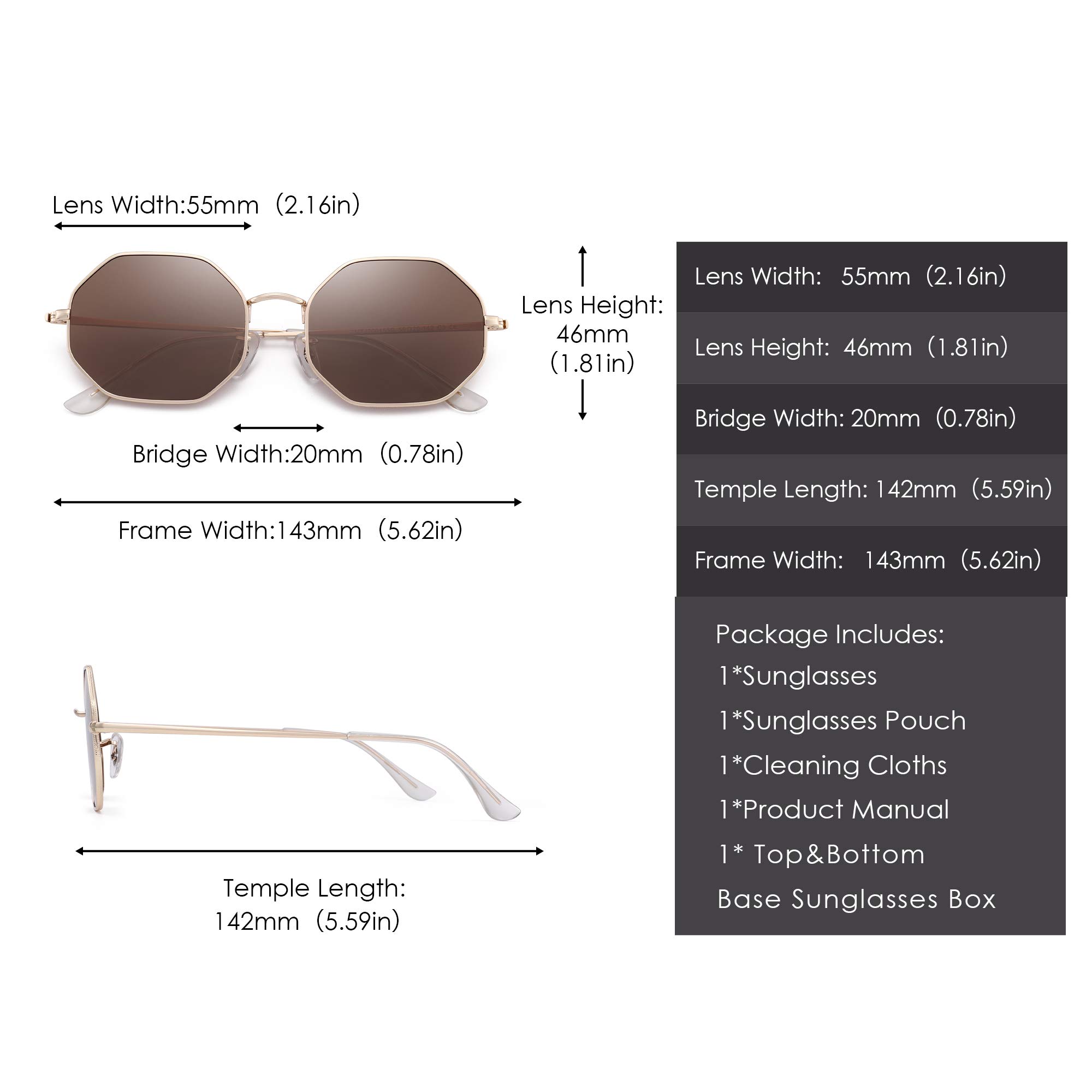 Glindar occhiali da sole polarizzati UV400 unisex
