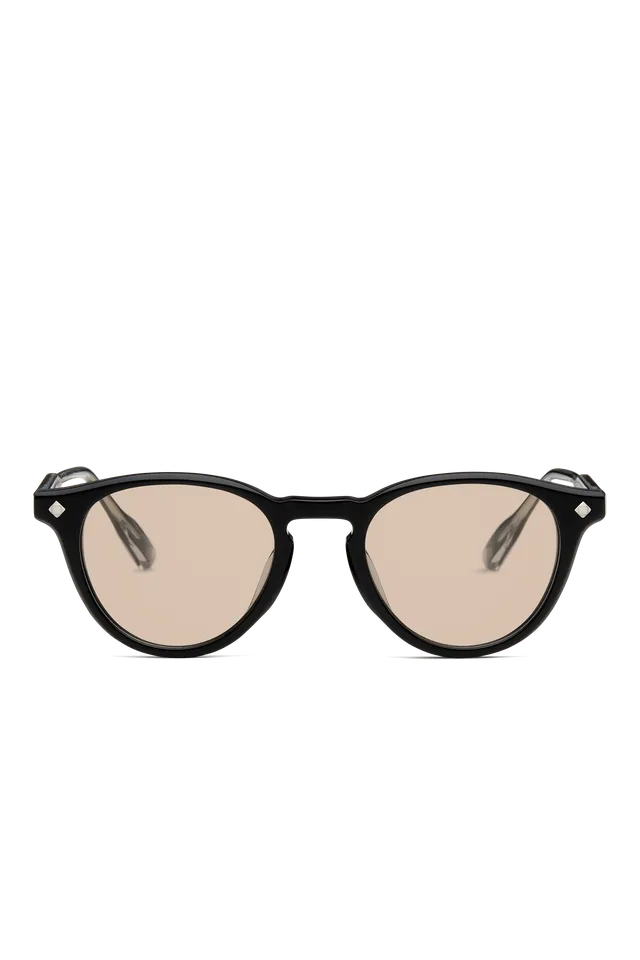Lunetterie Générale Dolce Vita occhiali su misura nero beige acetato
