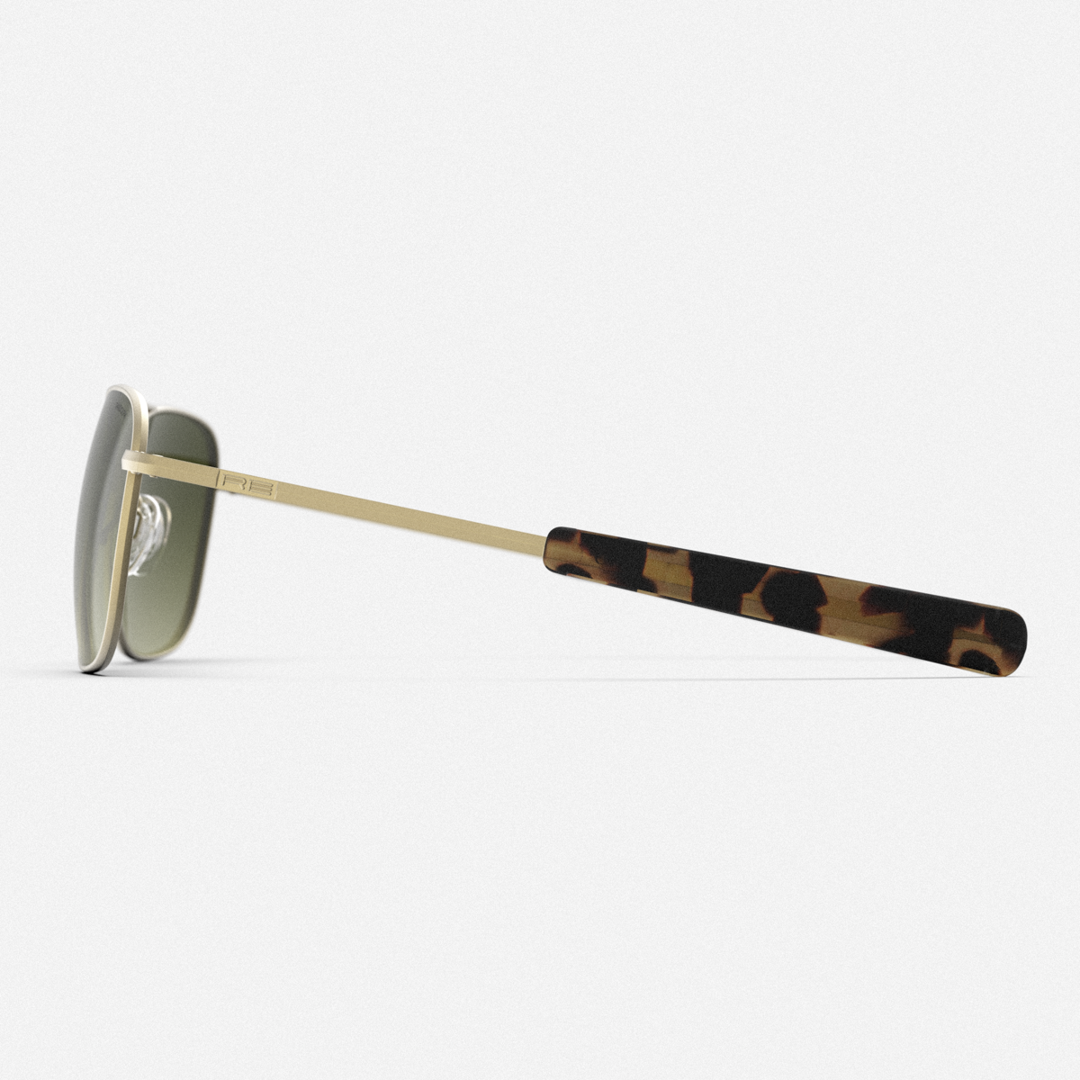 Randolph Aviator 23k Satin Gold Evergreen occhiali da sole verdi