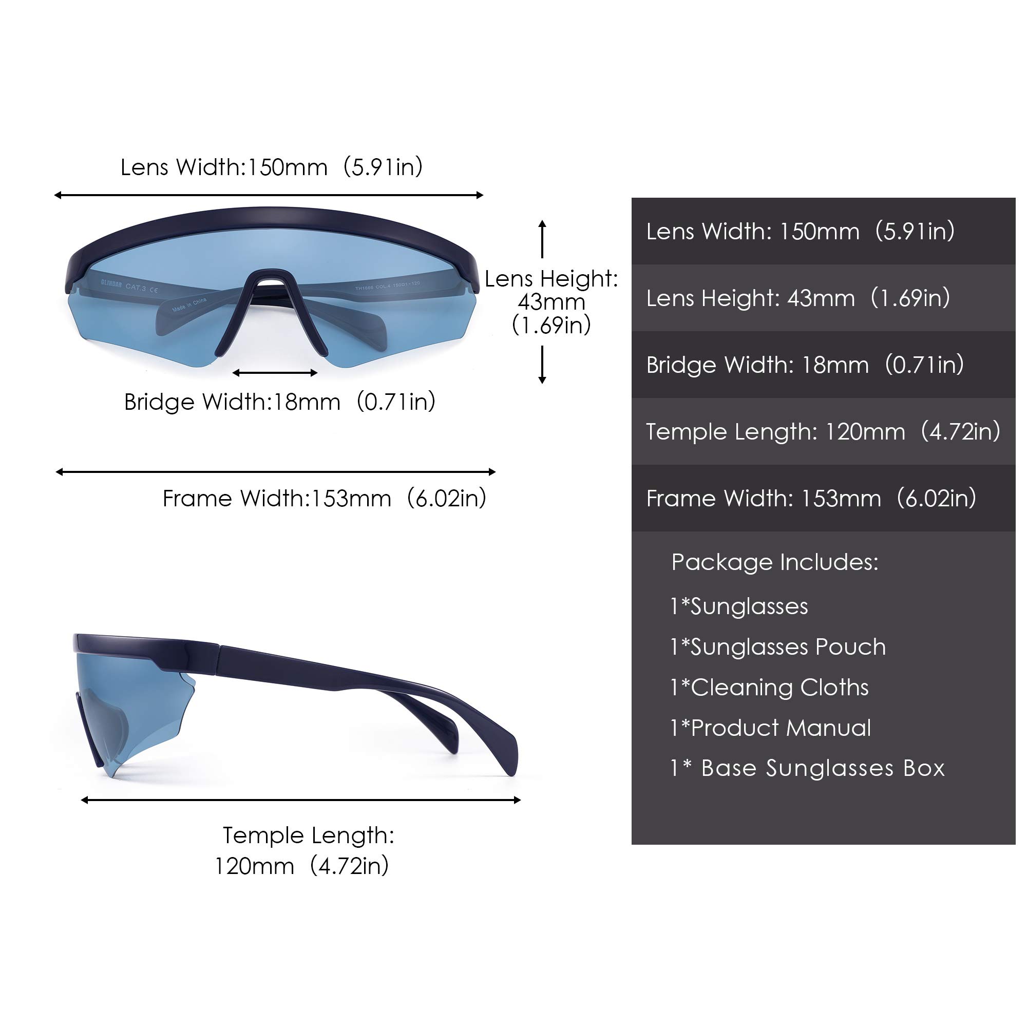 Glindar Sport occhiali da sole polarizzati uomo UV400