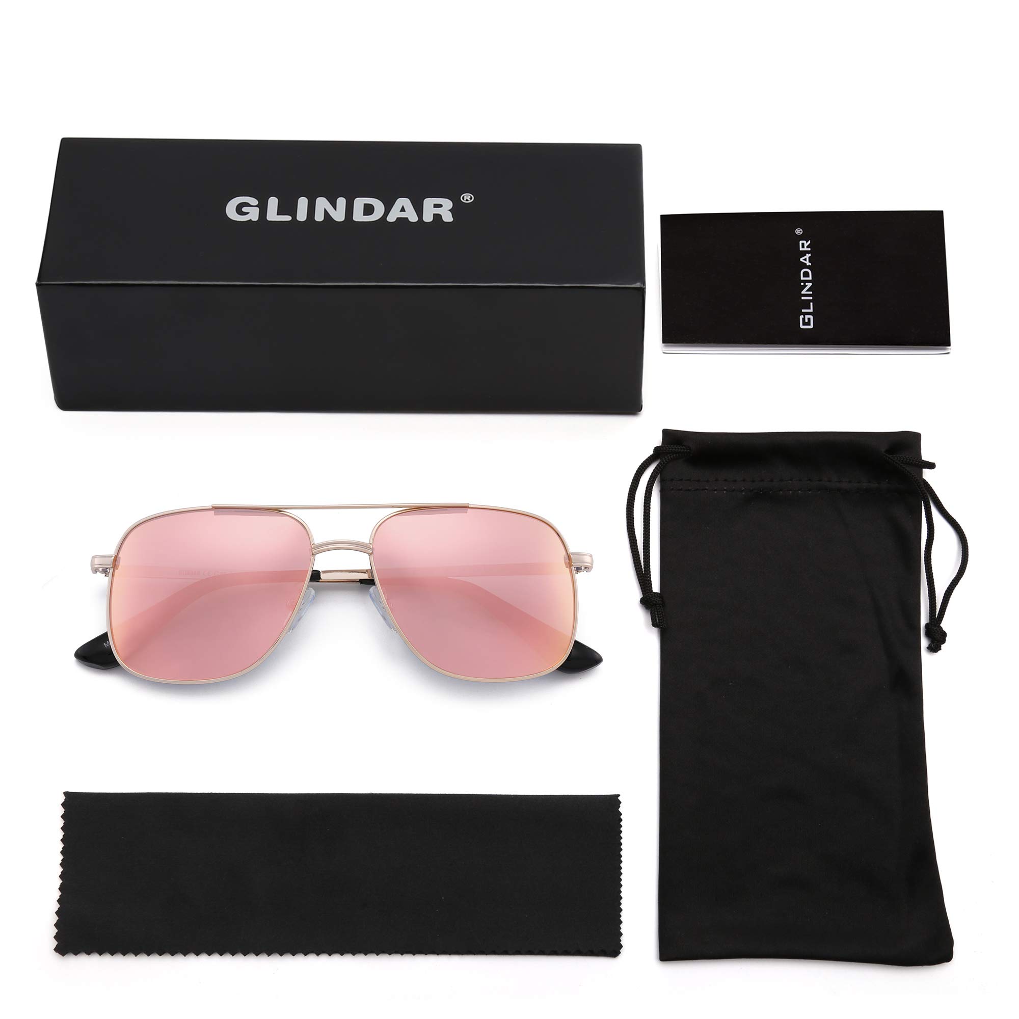 Glindar Pilot metallo occhiali da sole polarizzati UV400