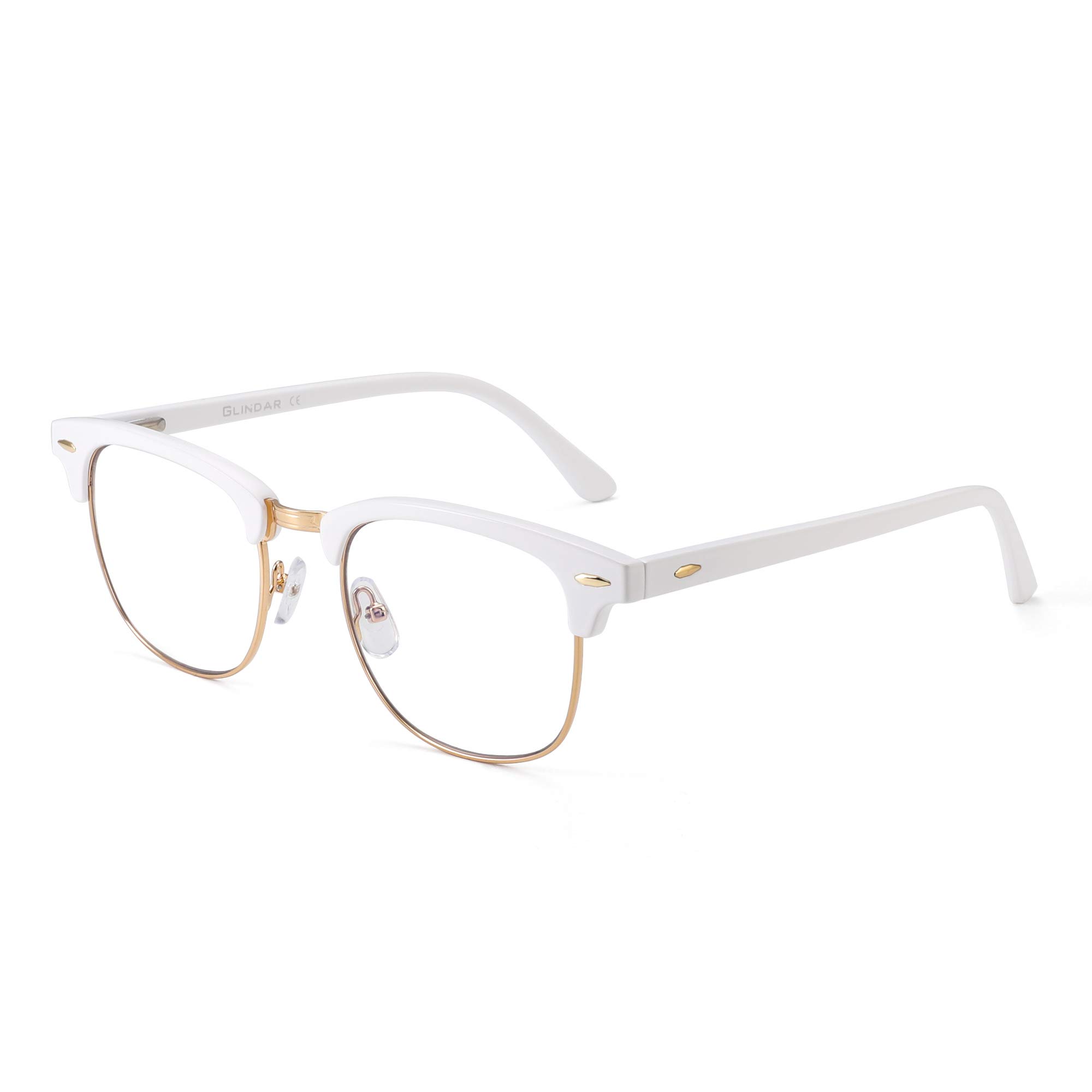 Glindar Retro Classico Browline occhiali luce blu computer