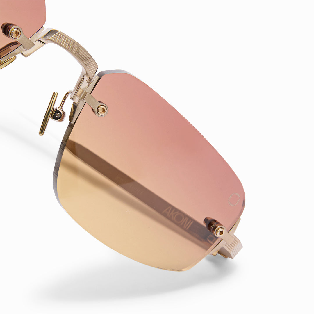 Akoni Etere Juno-Three occhiali da sole oro lente 3 mm