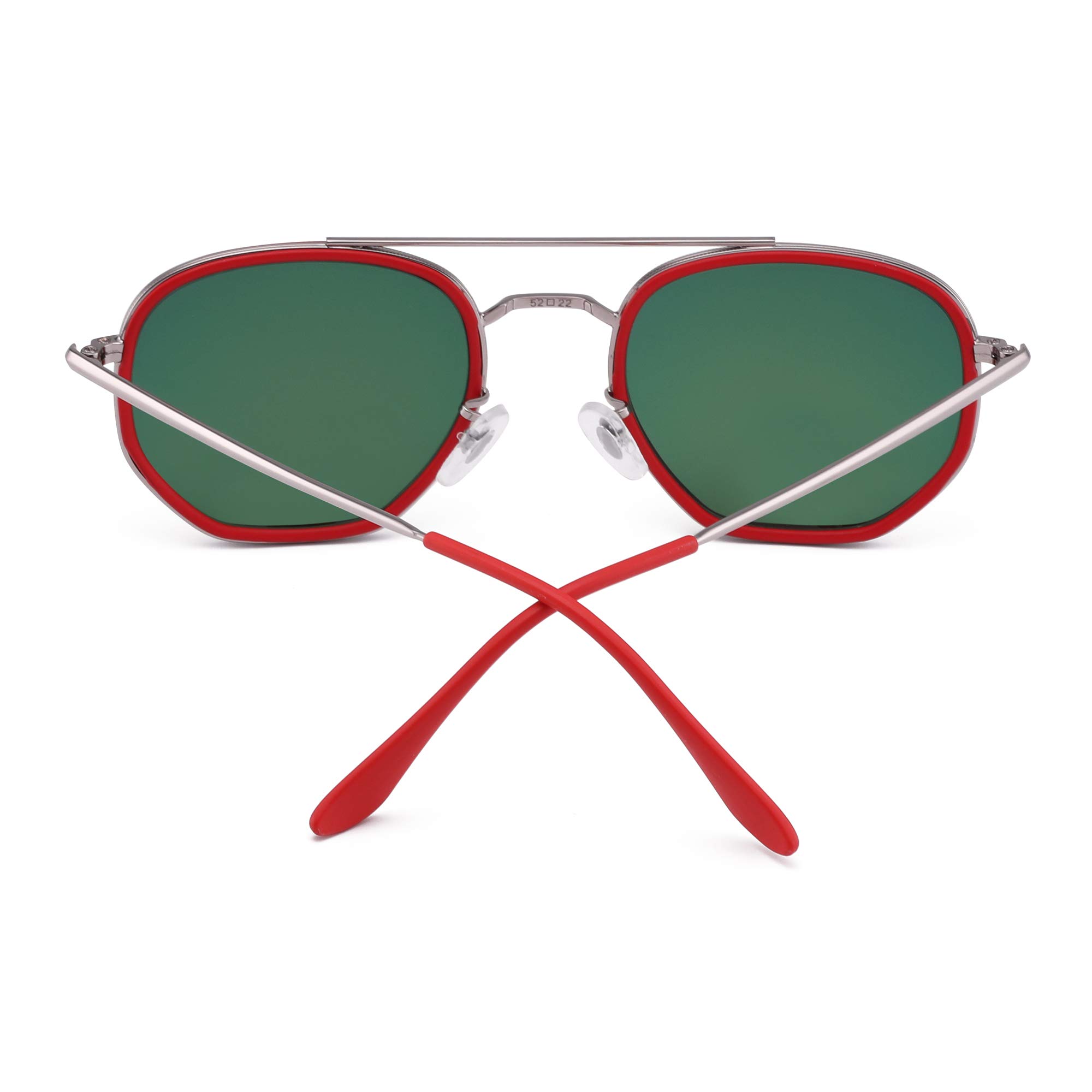 Glindar occhiali da sole piccoli doppio ponte unisex