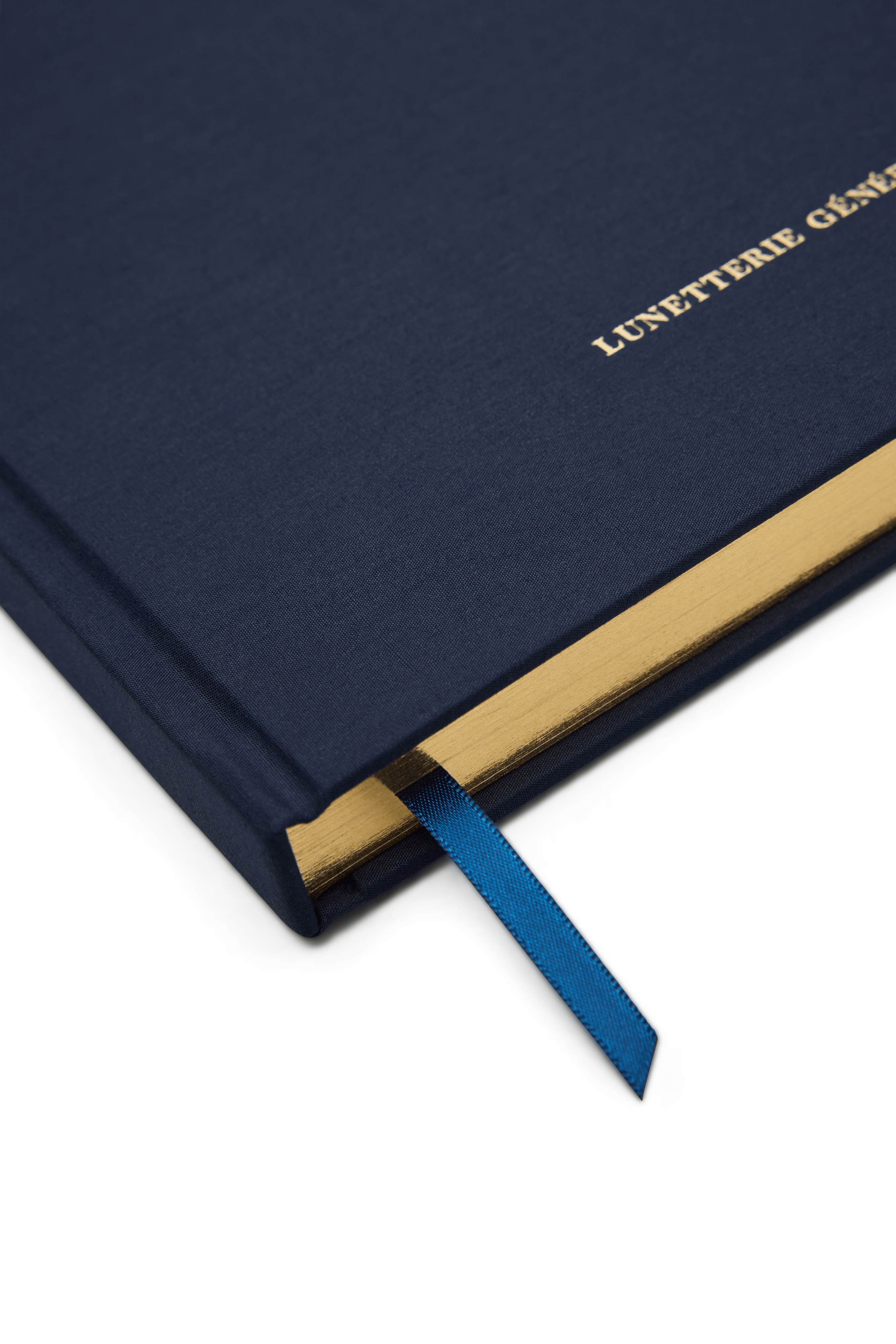 Lunetterie Generale Deluxe Notebook taccuino blu navy bordi dorati