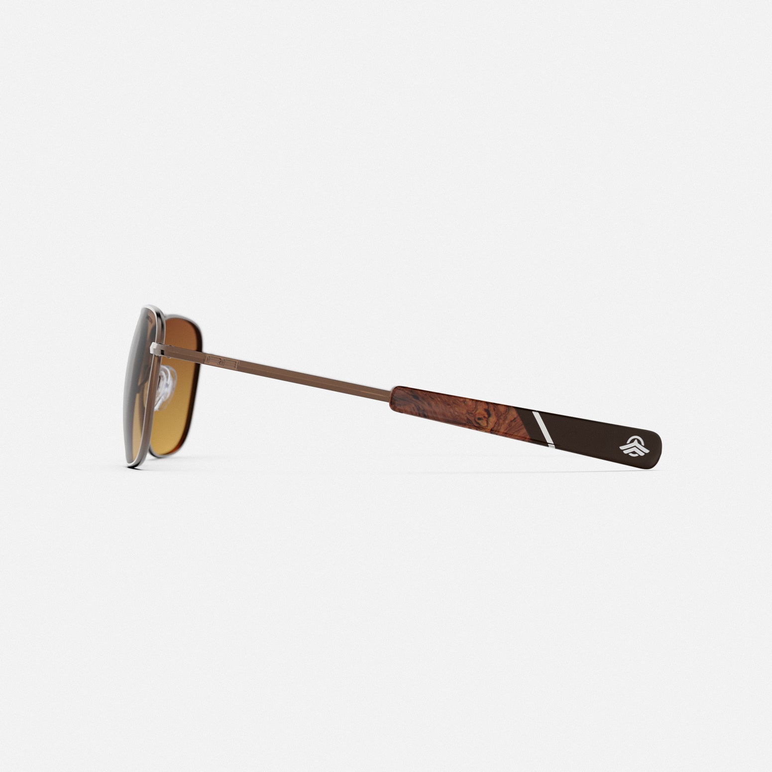 Randolph Aviator Chocolate Gold Cape Sand occhiali da sole 55mm