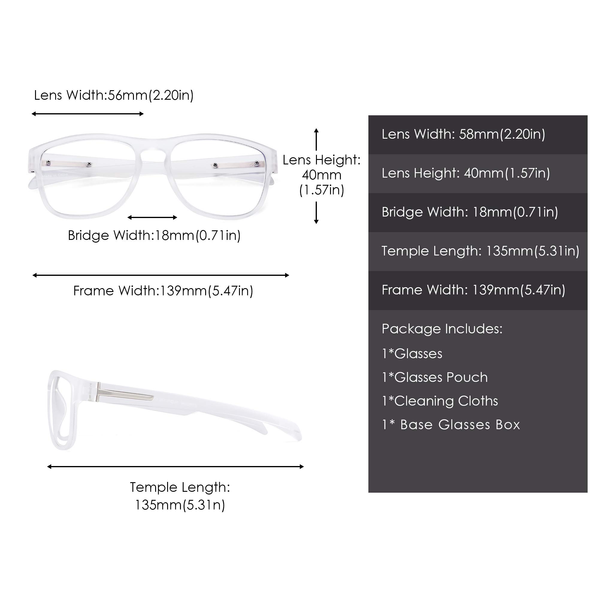 Glindar occhiali luce blu sportivi plastica unisex