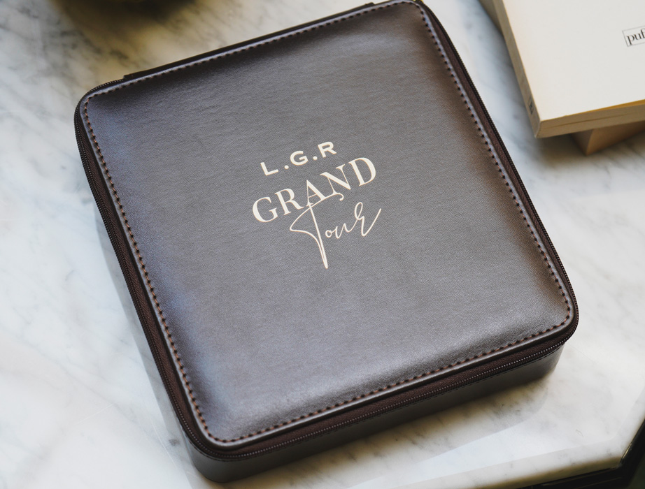 L.G.R Reunion Travel Case Grand Tour custodia 3 montature marrone