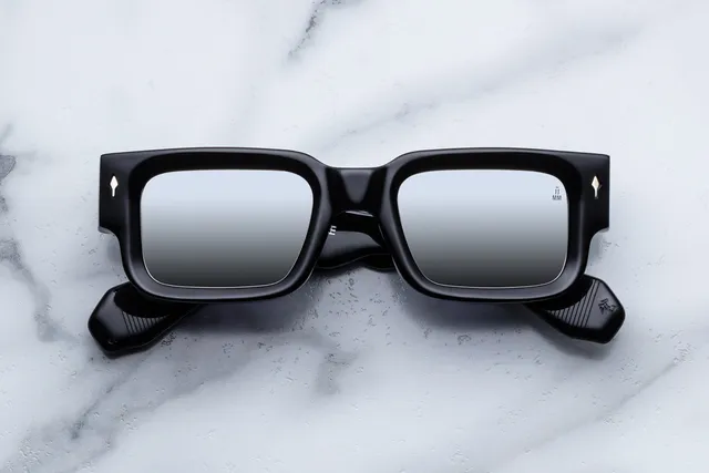 Jacques Marie Mage Ascari occhiali da sole Nero Specchio acetato