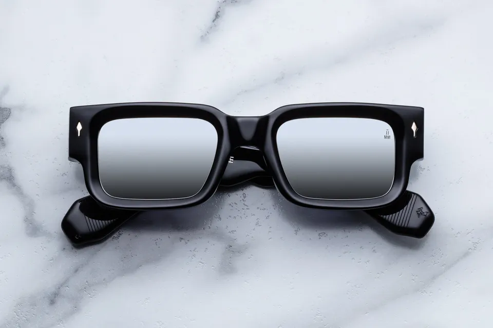 Jacques Marie Mage Ascari occhiali da sole Nero Specchio acetato