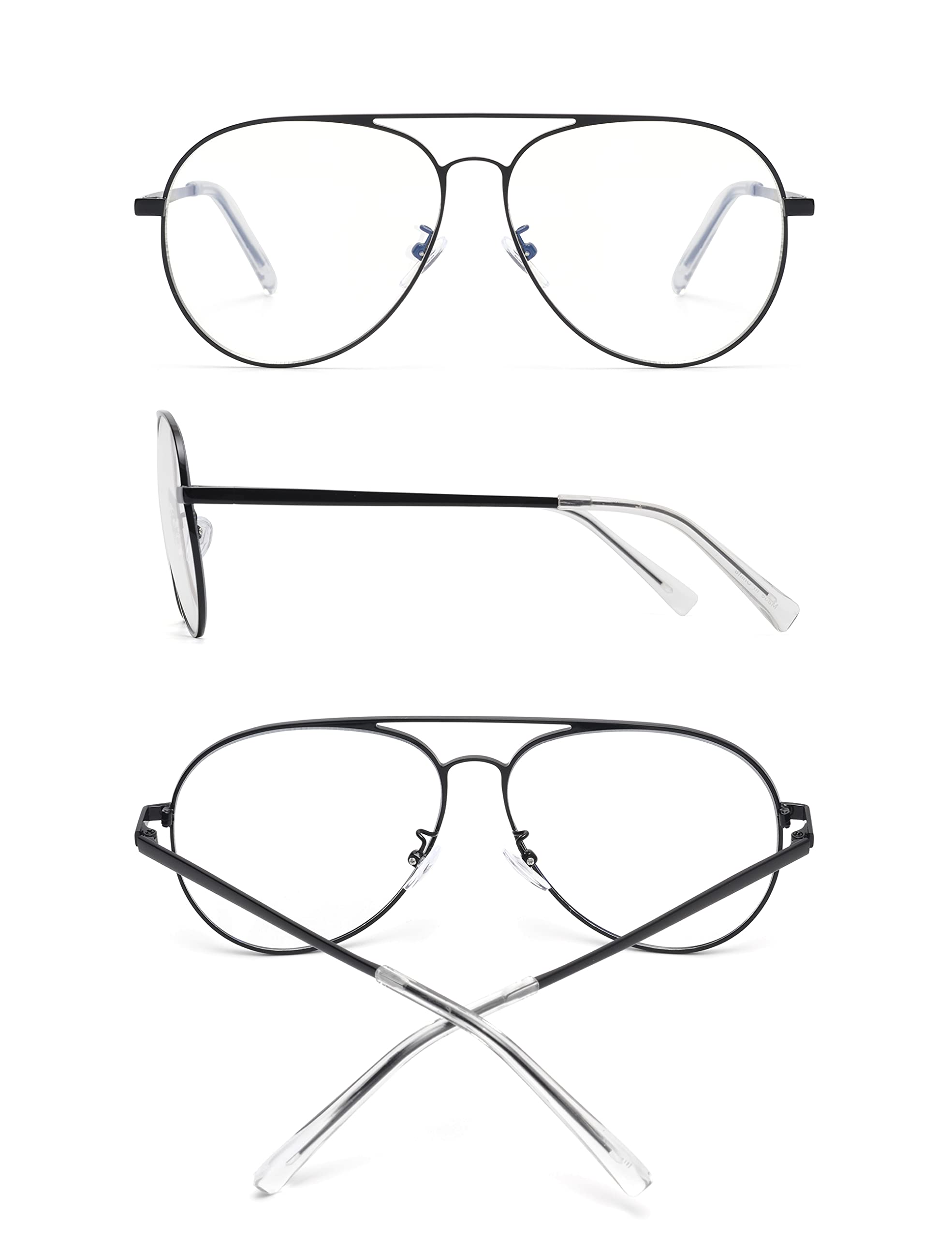 Glindar occhiali luce blu computer unisex metallo