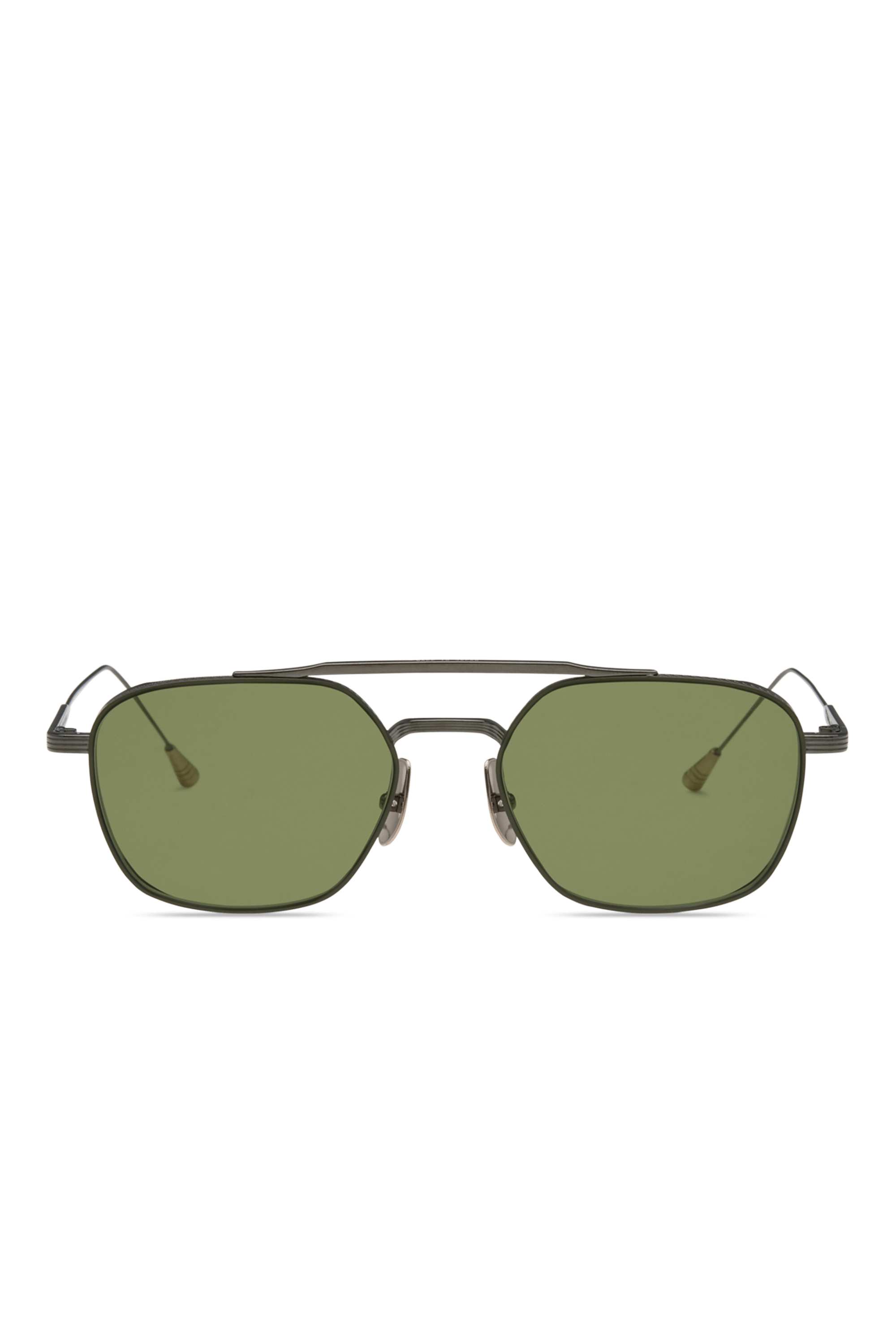 Lunetterie Générale Route 66 occhiali titanio gunmetal ambra custom