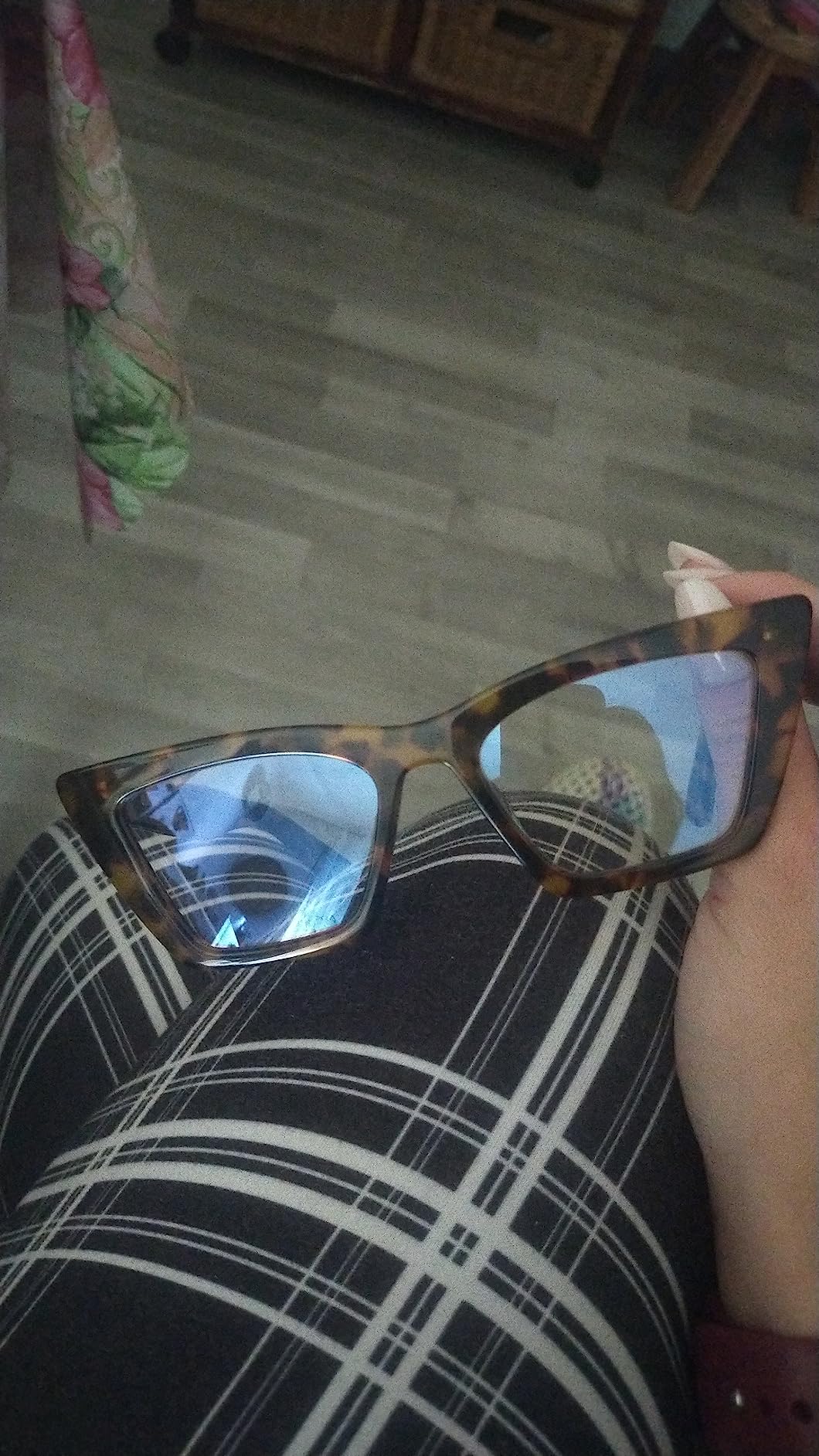 Glindar occhiali luce blu cat eye neri in acetato