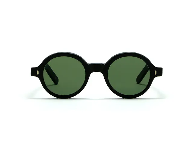 L.G.R Reunion Bold occhiali da sole nero lente verde