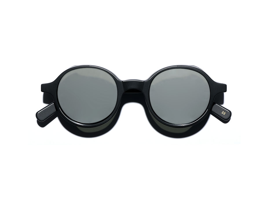 L.G.R Reunion Explorer occhiali da sole Black Matt specchiati