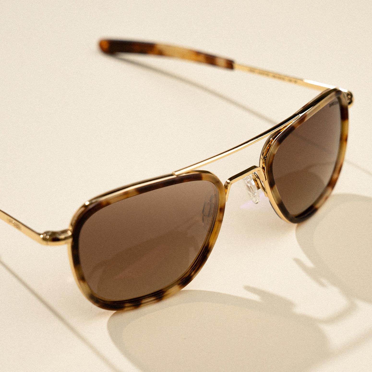 Randolph Aviator Fusion occhiali da sole 23k Gold Tartarugato