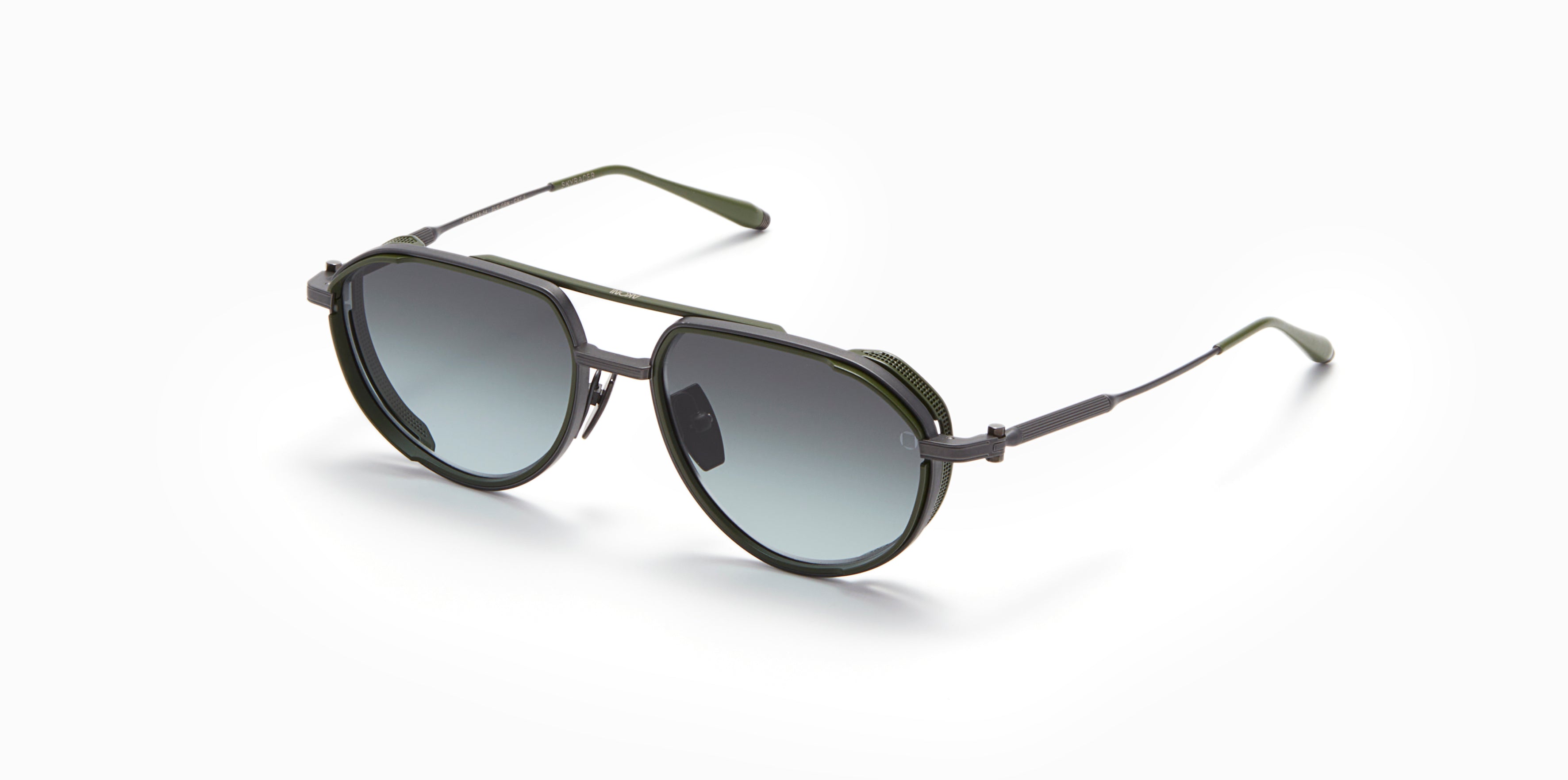 Akoni Optima Skyracer occhiali da sole Black Iron titanio