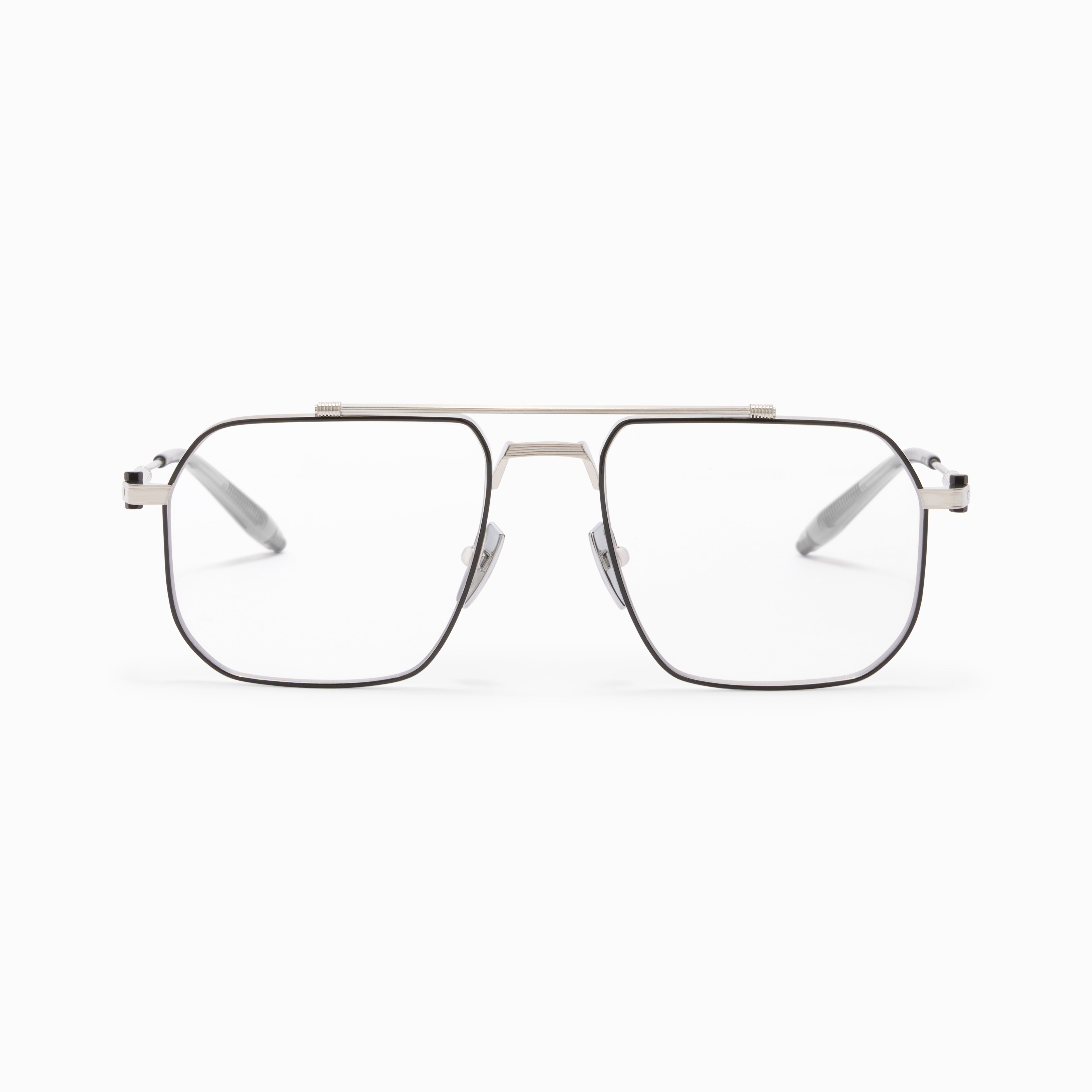 Akoni Horizon Atlas occhiali da vista Brushed Silver titanio