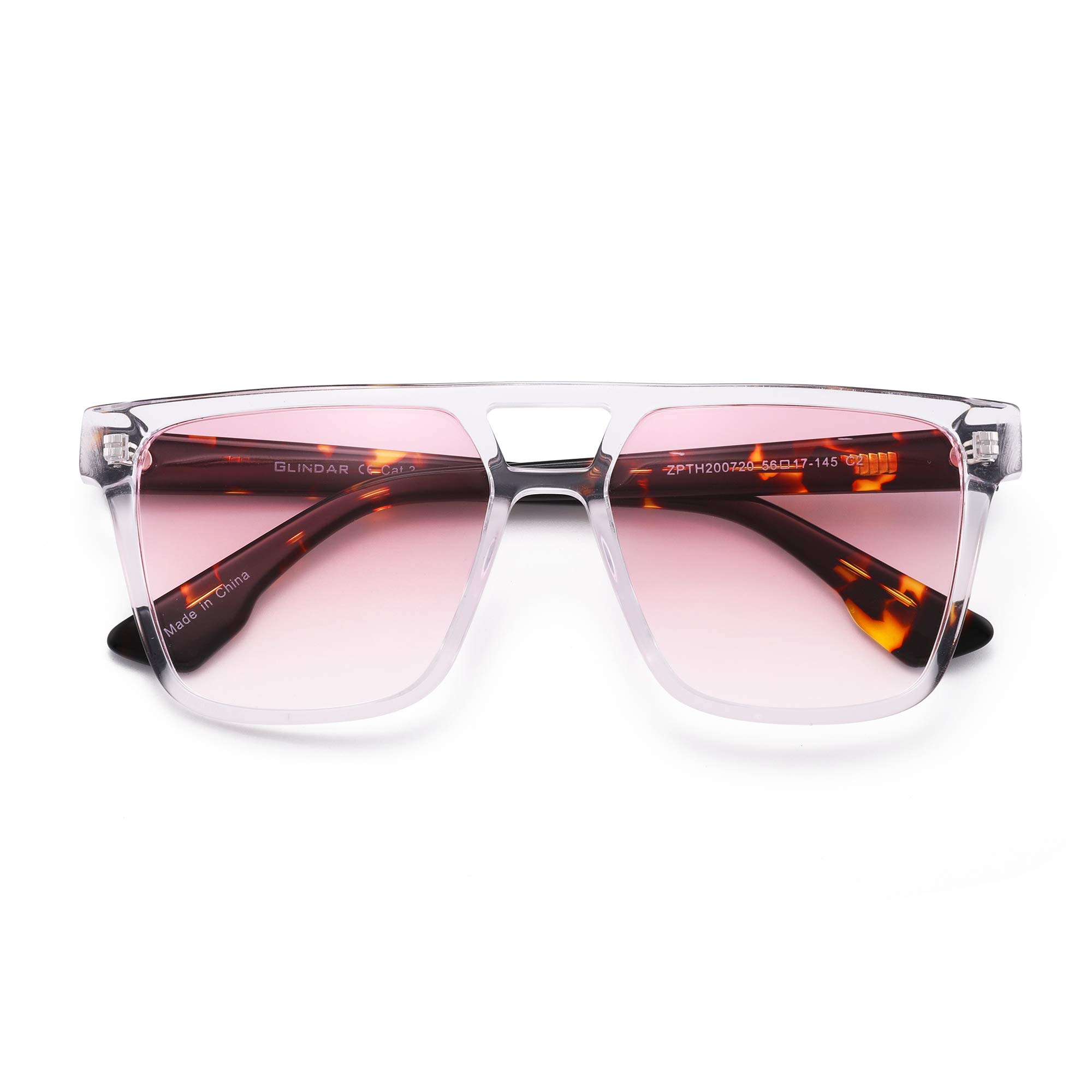 Glindar Retro Square occhiali da sole acetato sfumati unisex