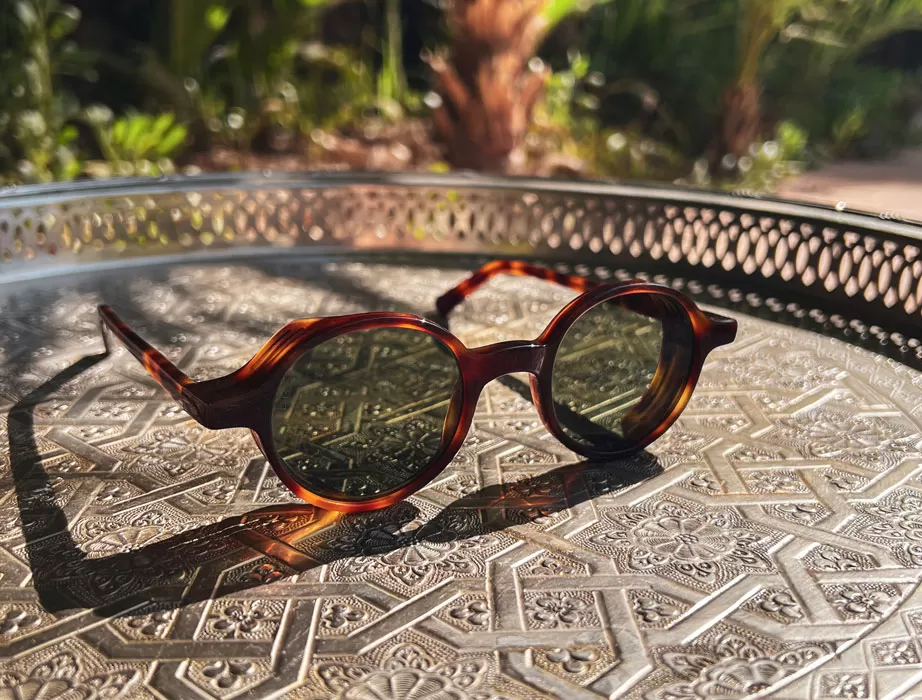 L.G.R Reunion Explorer occhiali da sole Havana Flat Green