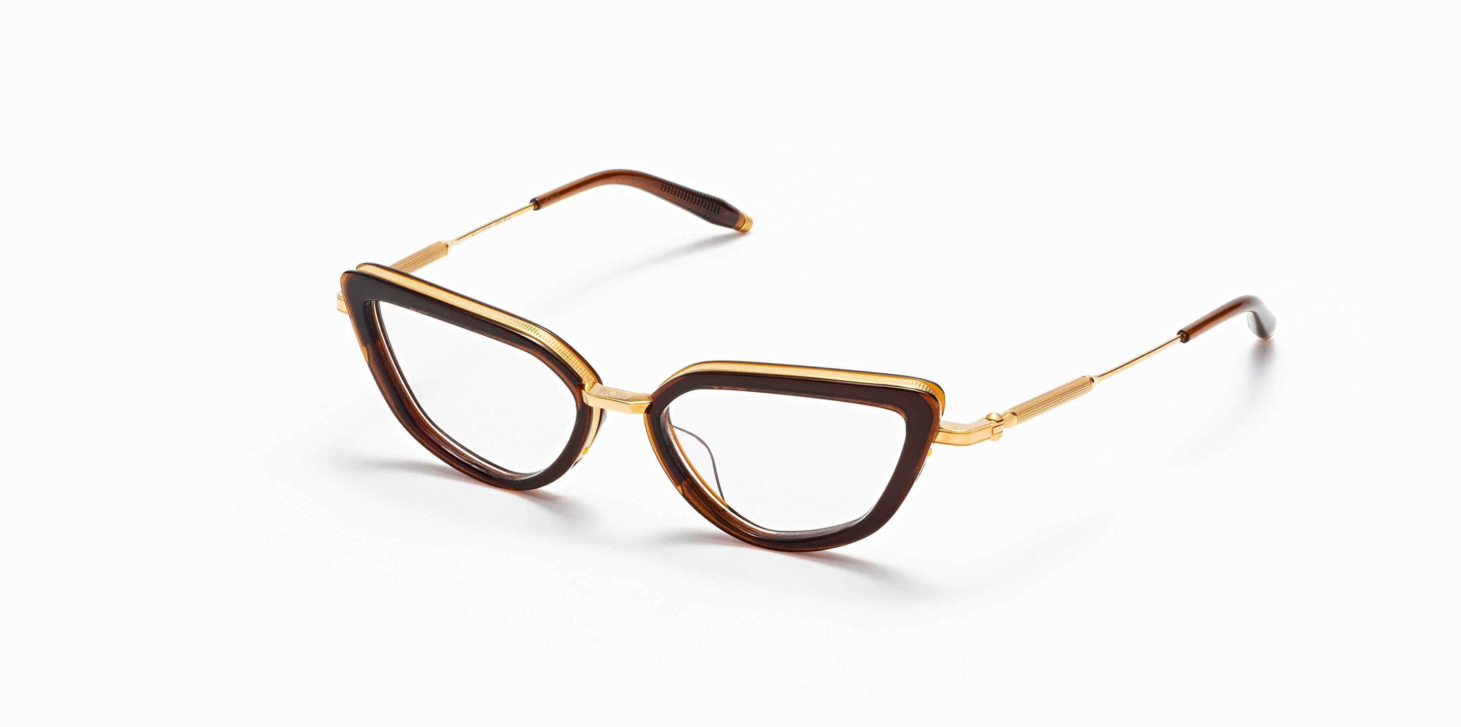 Akoni Etere Venus occhiali da vista cat-eye nero acetato 52