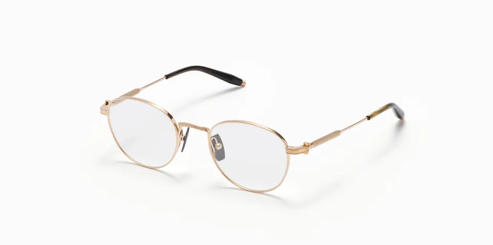 Akoni Horizon Pioneer occhiali da vista oro bianco 49 titanio