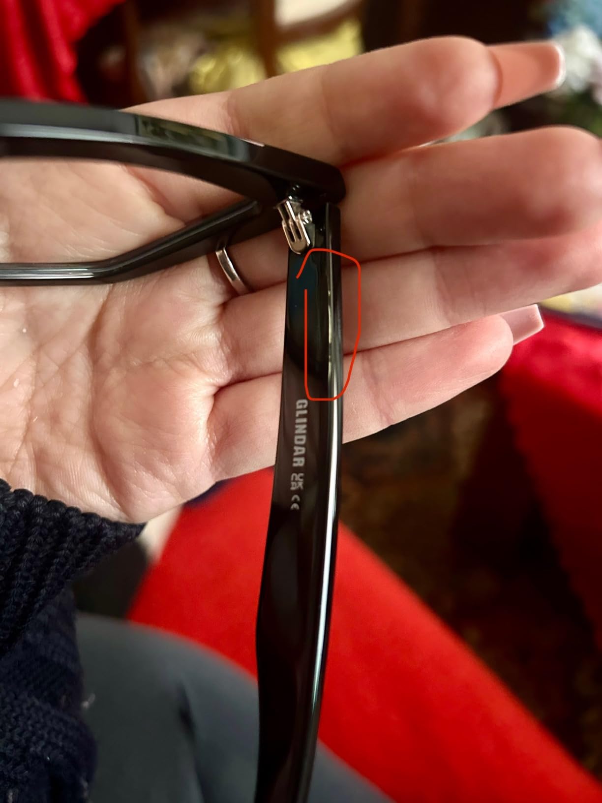 Glindar occhiali luce blu cat eye neri in acetato