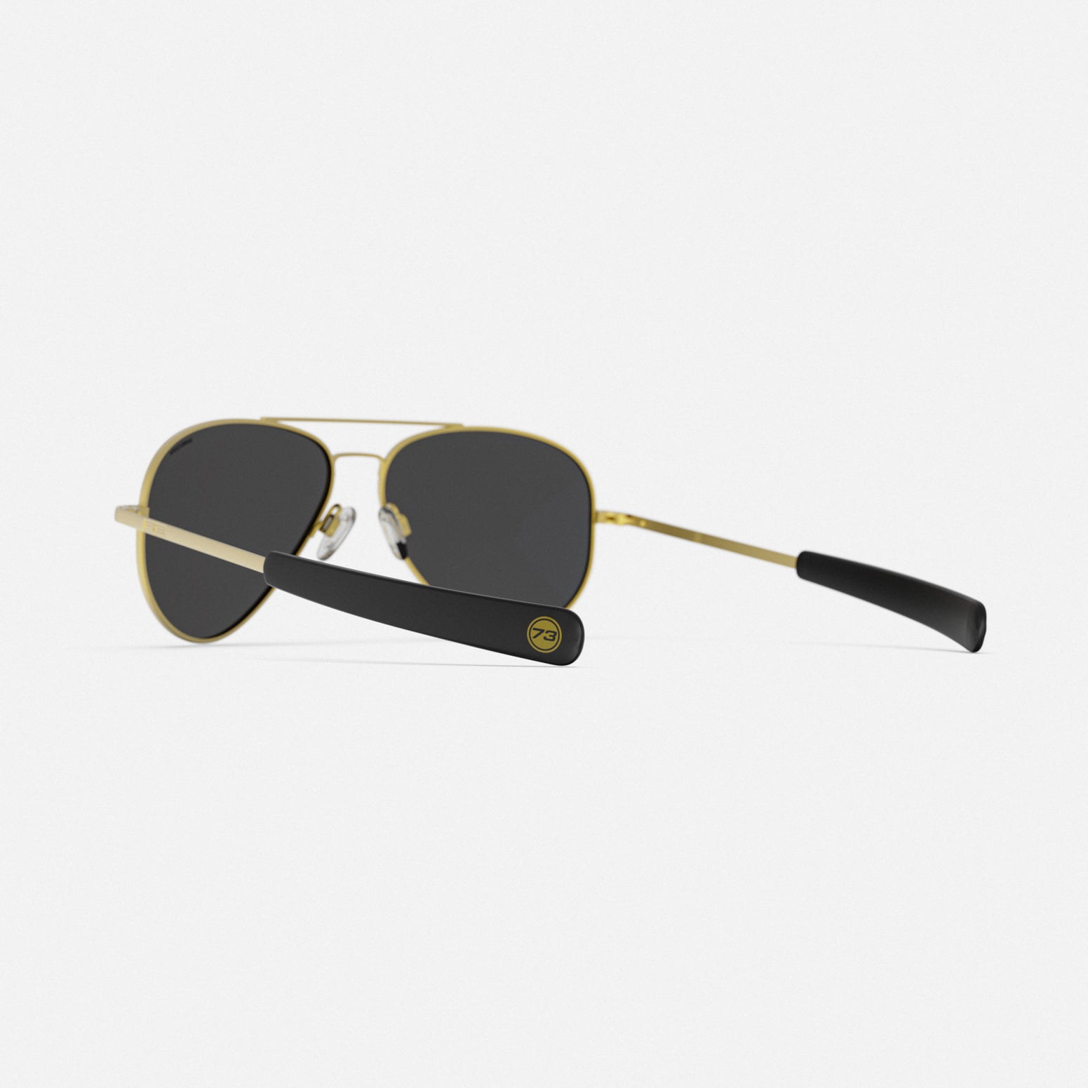 Randolph Concorde 23k Satin Gold occhiali da sole grigi