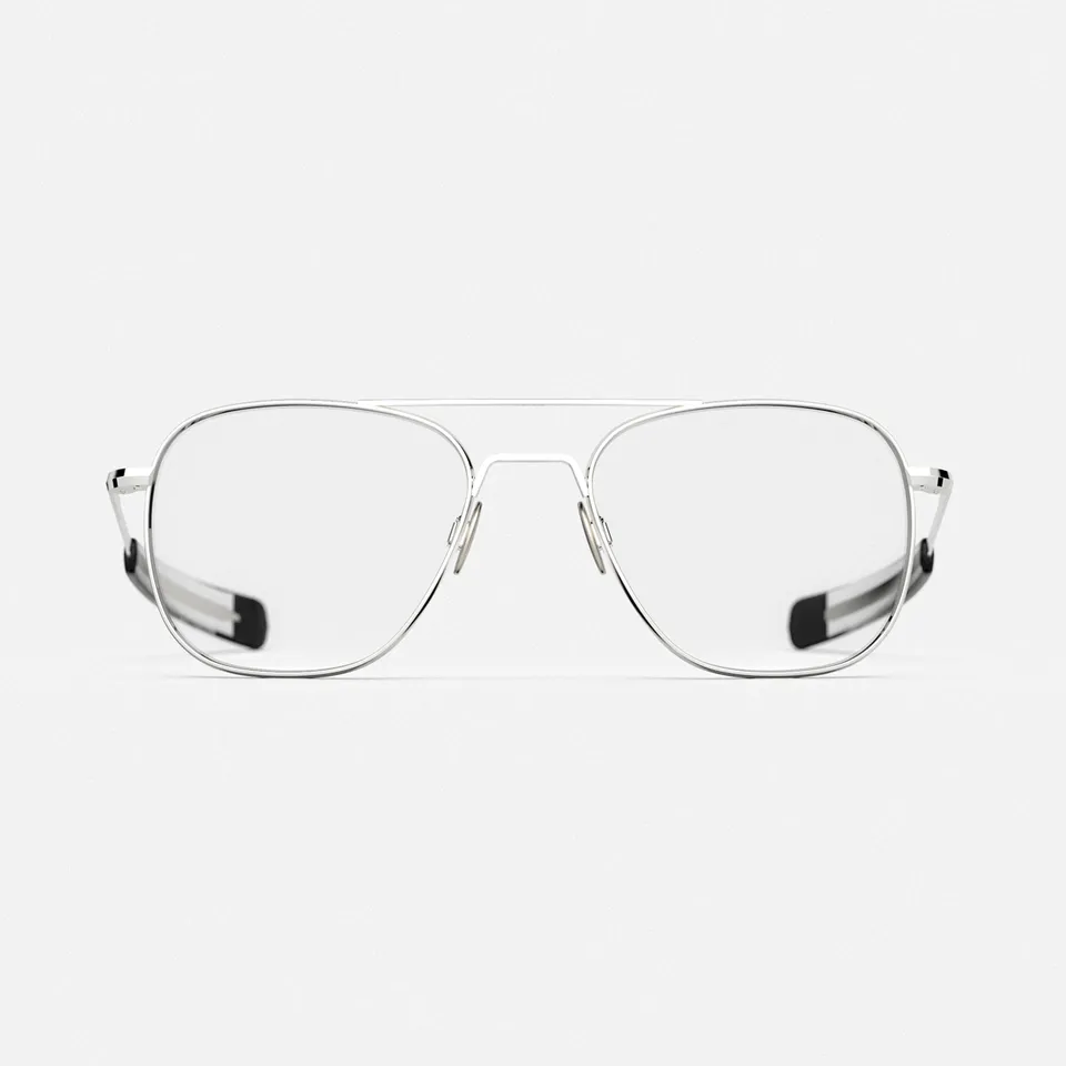 Randolph Aviator White Gold Clear occhiali da vista