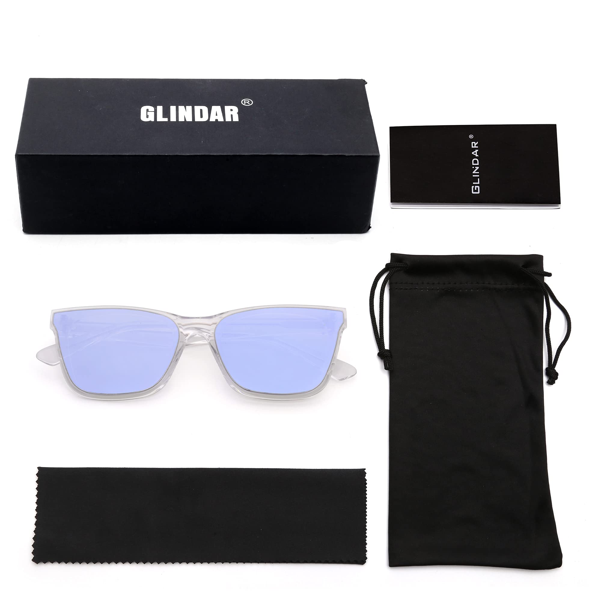 Glindar Quadrati Vintage occhiali sole donna acetato