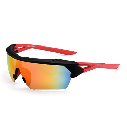Glindar Shield occhiali da sole sportivi polarizzati blu