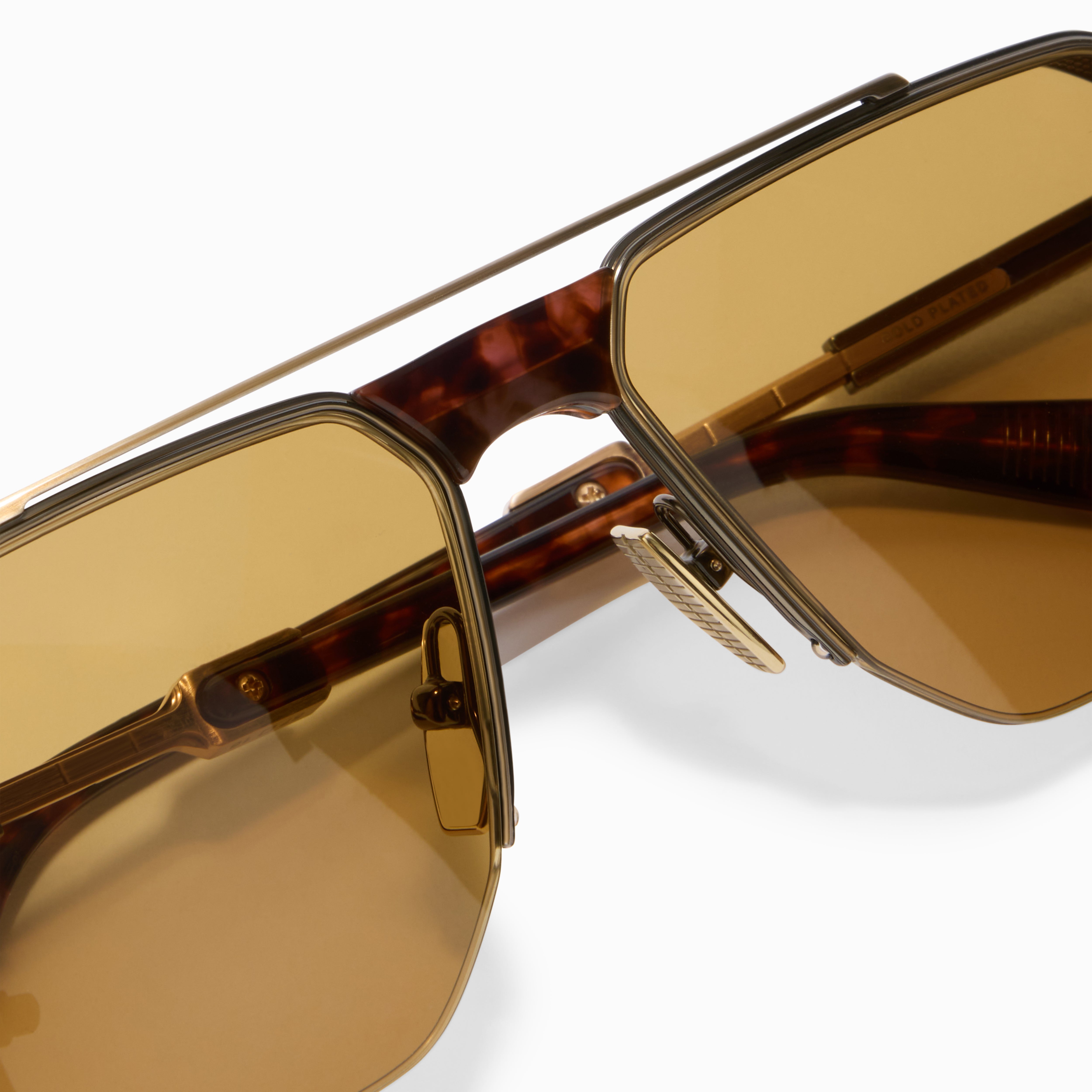 Akoni Horizon Starliner occhiali da sole oro half-rim