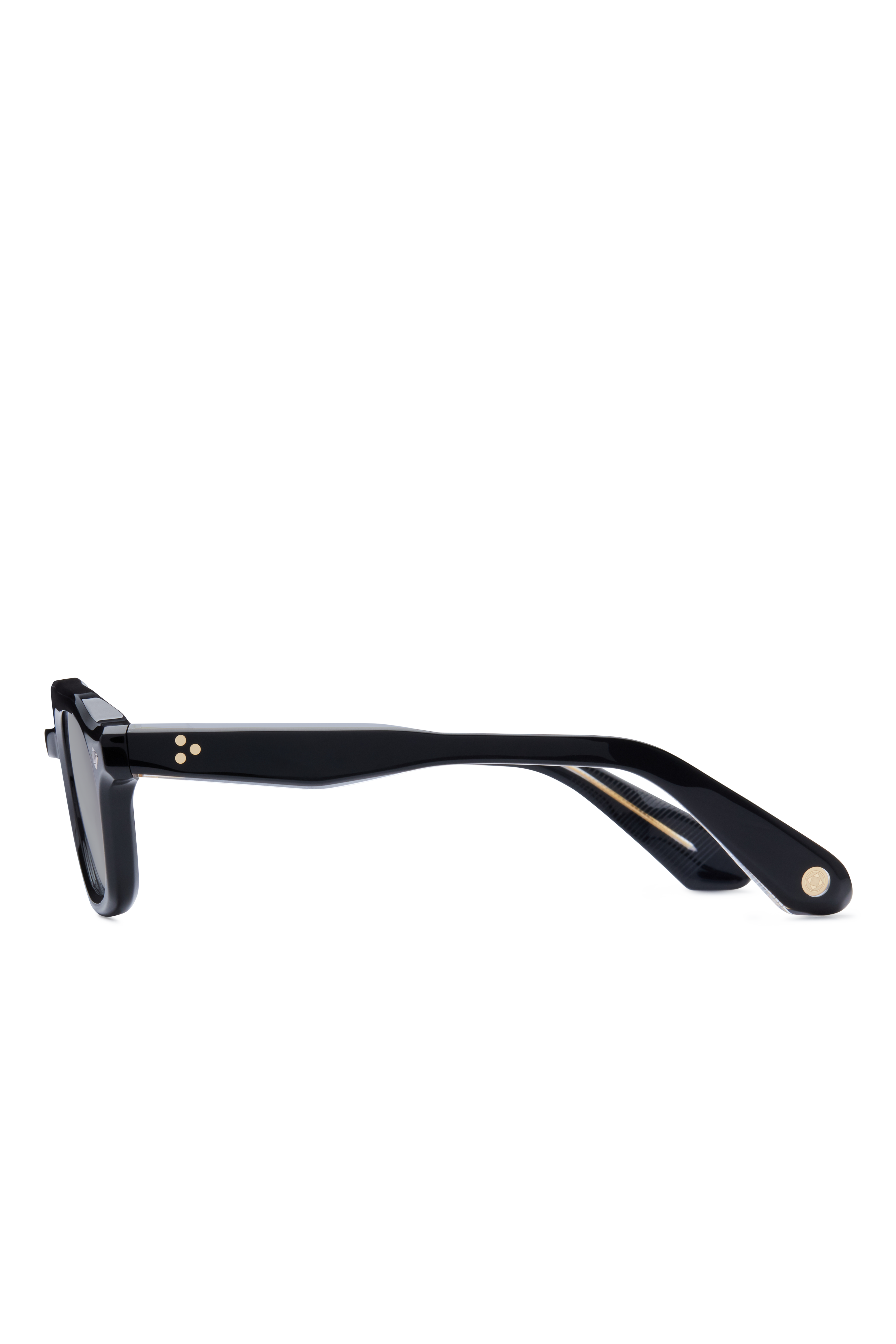 Lunetterie Generale Pièce occhiali sole nero oro aviatore