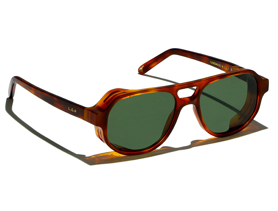 L.G.R Asmara Explorer occhiali da sole Havana Chiaro 02 verdi